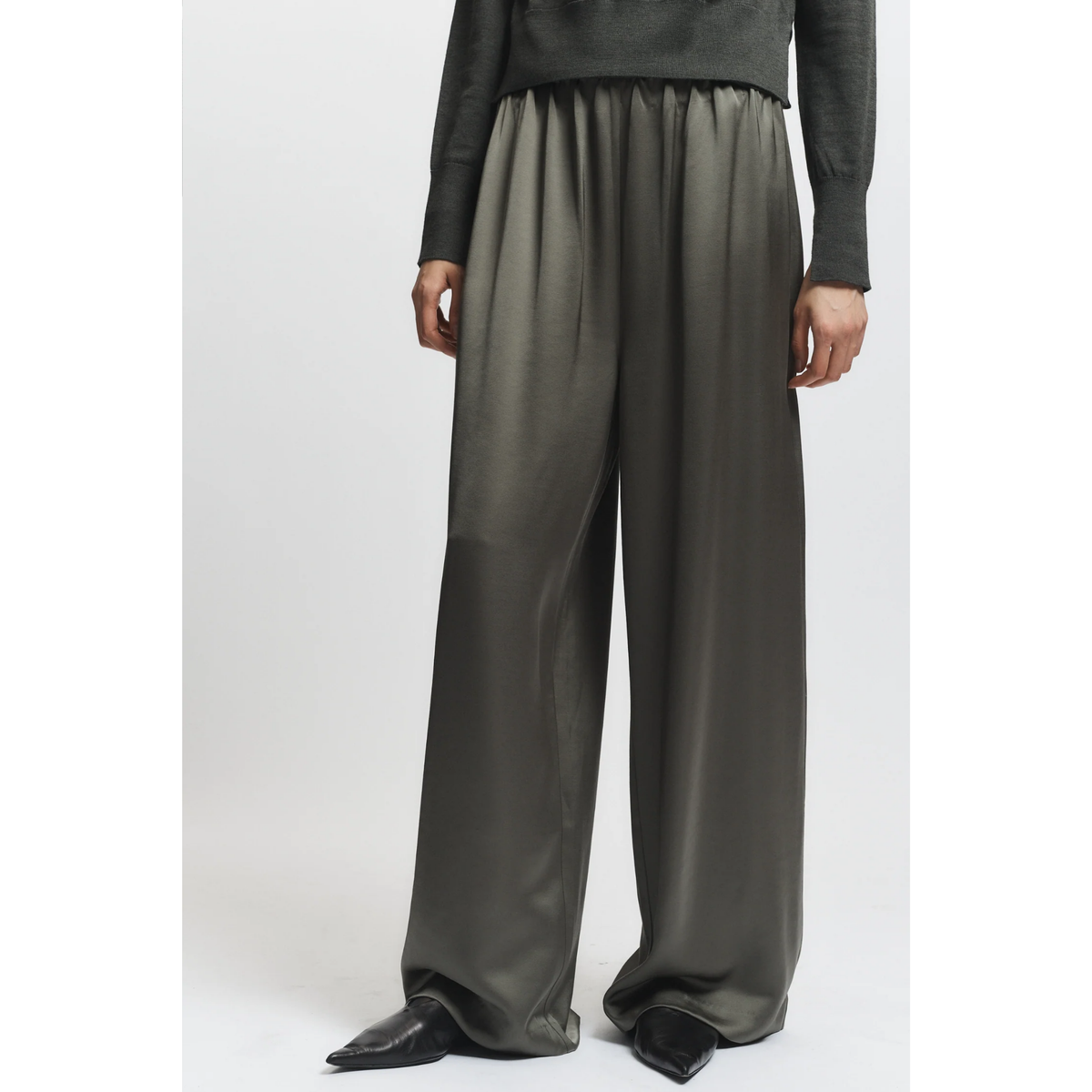 Paige Pull On Pant - Dusty Olive