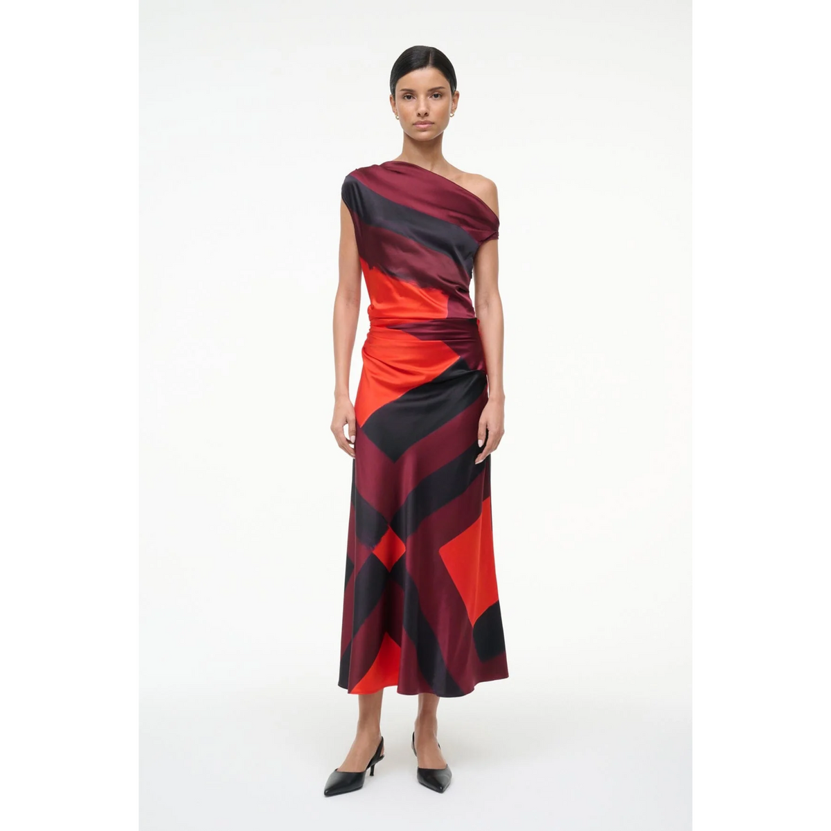 Phare Silk Dress - Ruby Prism