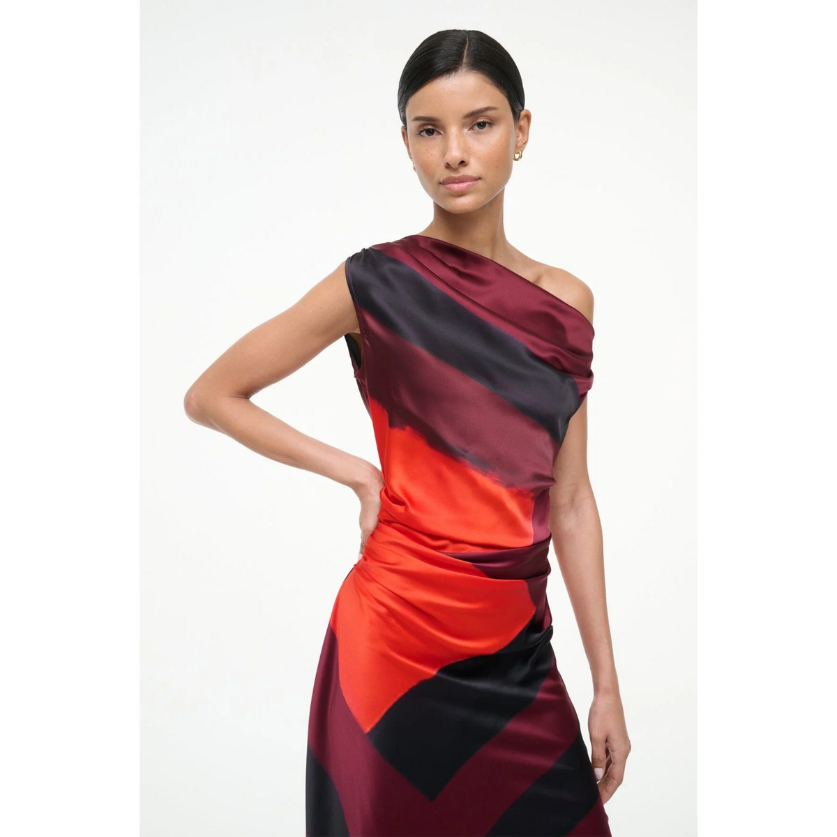 Phare Silk Dress - Ruby Prism