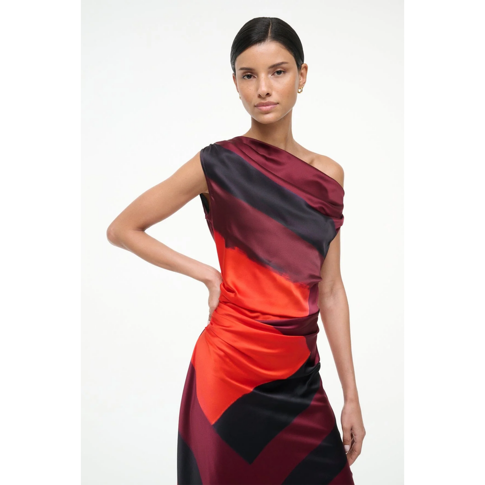 phare silk dress STAUD, Phare Silk Maxi Dress in Koi, Size 4