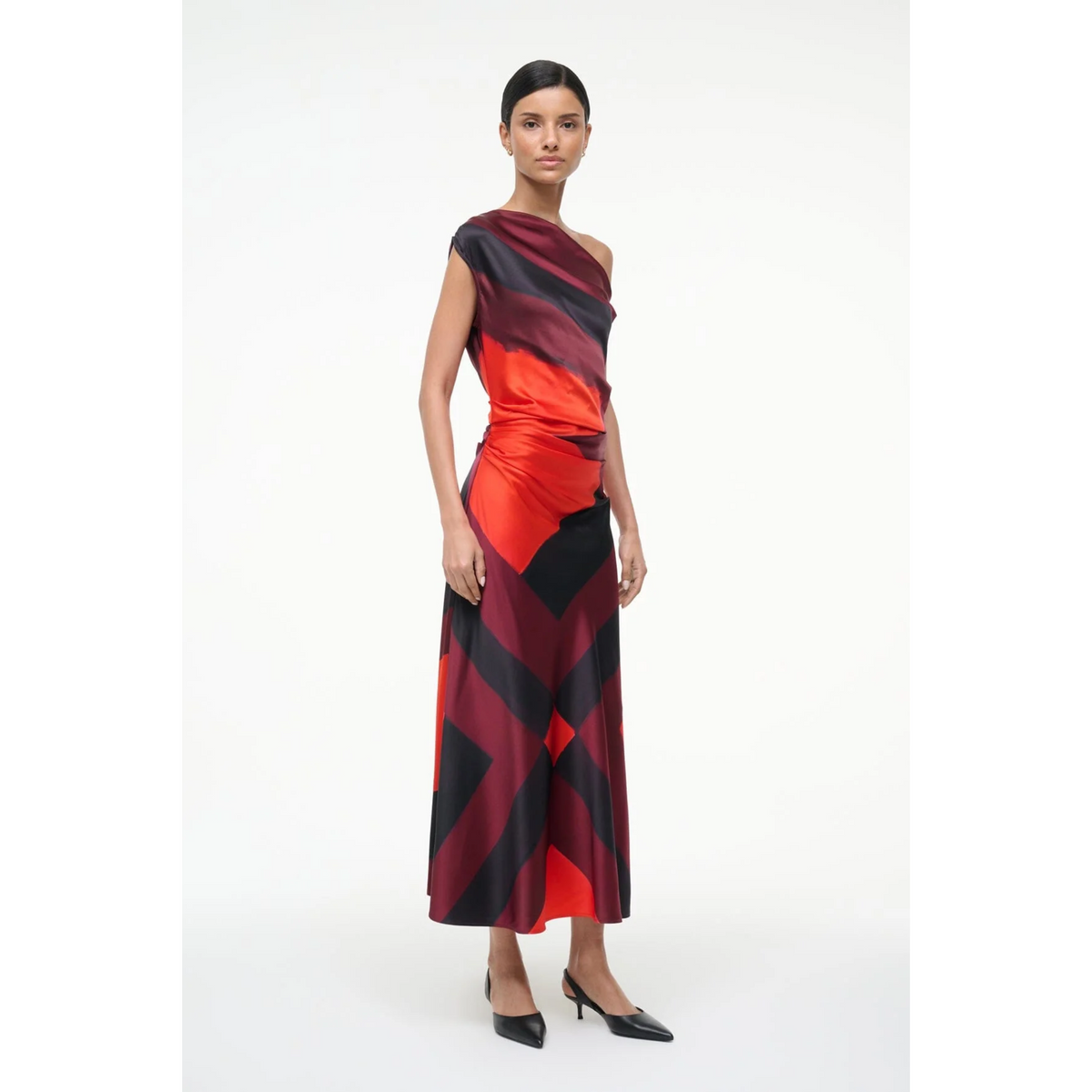 Phare Silk Dress - Ruby Prism