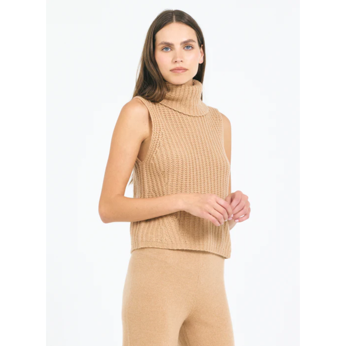 Polly Cashmere Vest - Chestnut