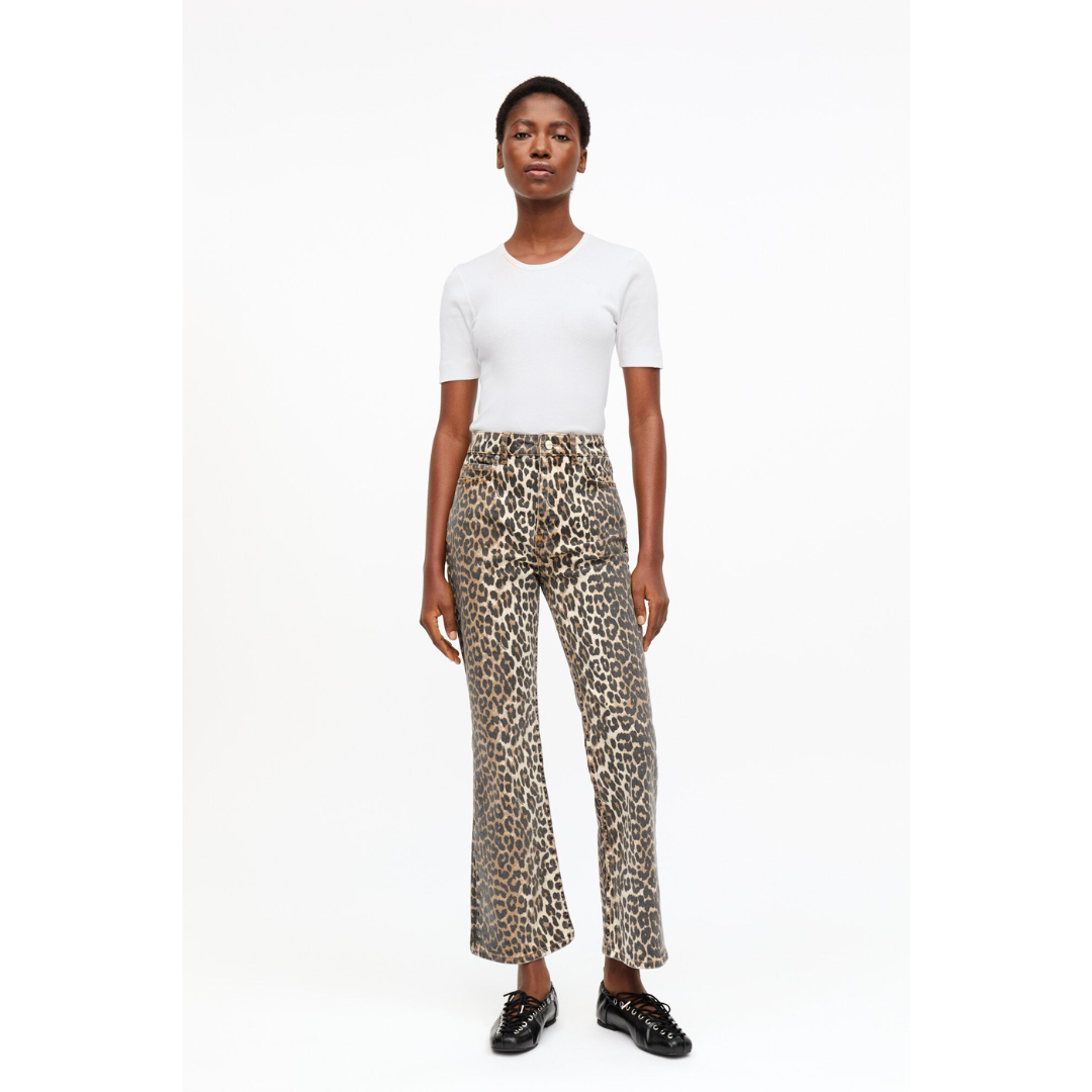 Leopard Betzy Cropped Jeans