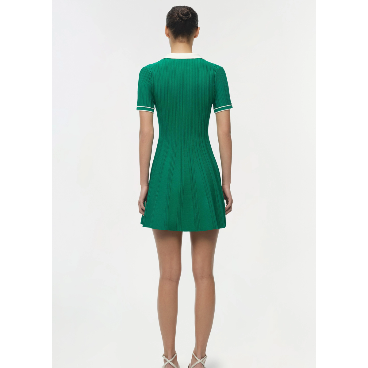 Page Knit Polo Mini Dress - Kelly Green Multi