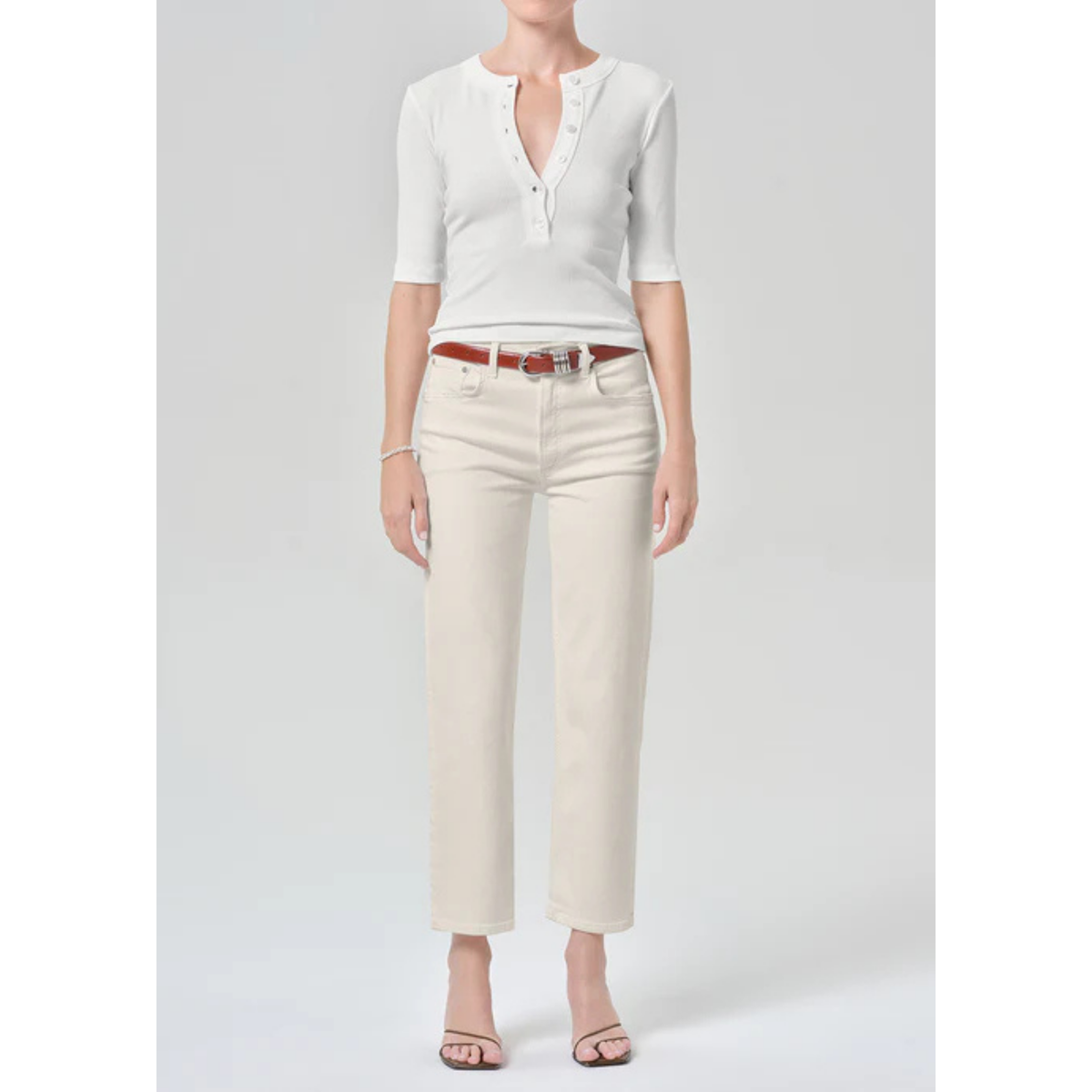 Palma Straight Clean Hem - Almond