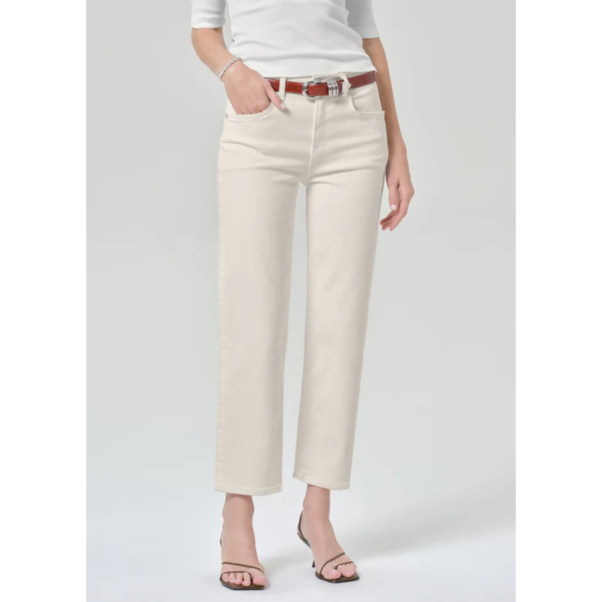 Palma Straight Clean Hem - Almond