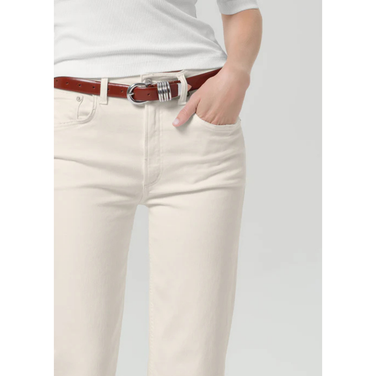 Palma Straight Clean Hem - Almond