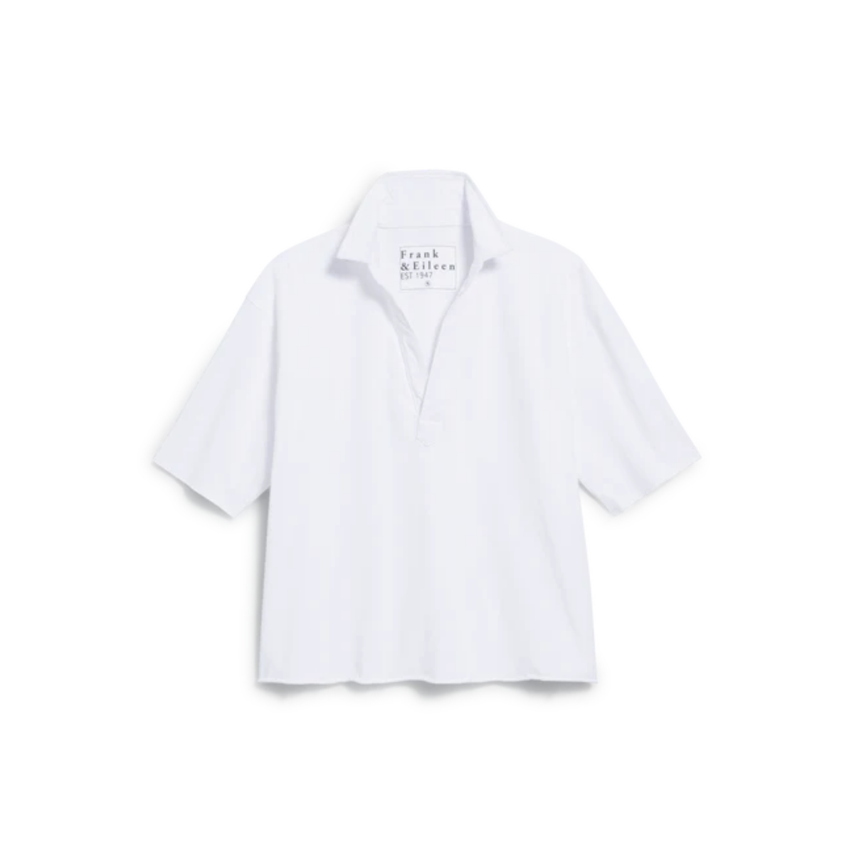 Patty Short-Sleeve Popover Henley - White