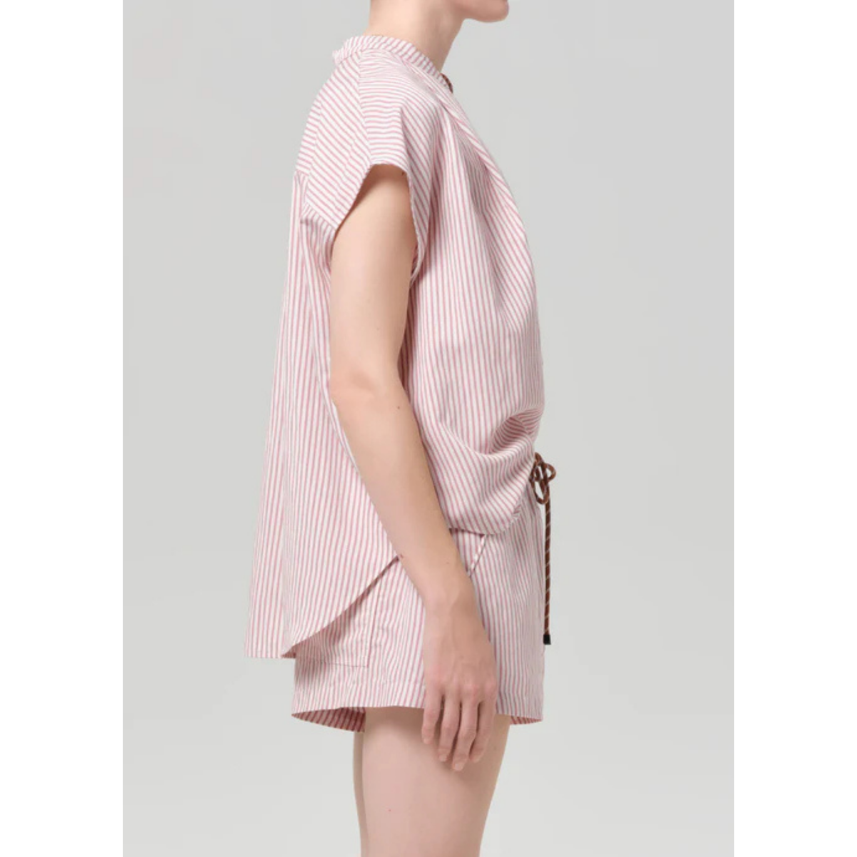 Penelope Blouse - Raspberry Stripe