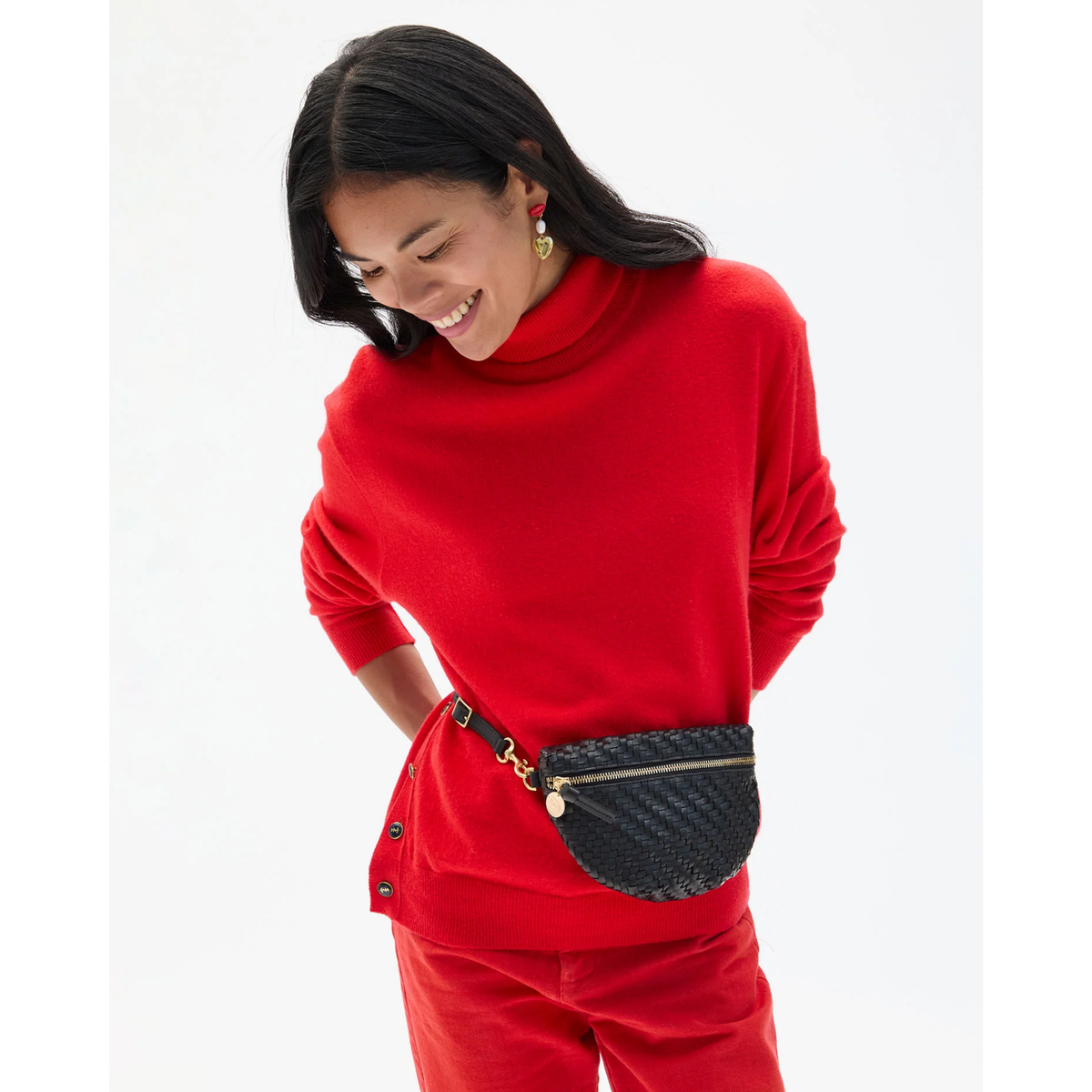 Petite Fanny - Black Woven Zig-Zag