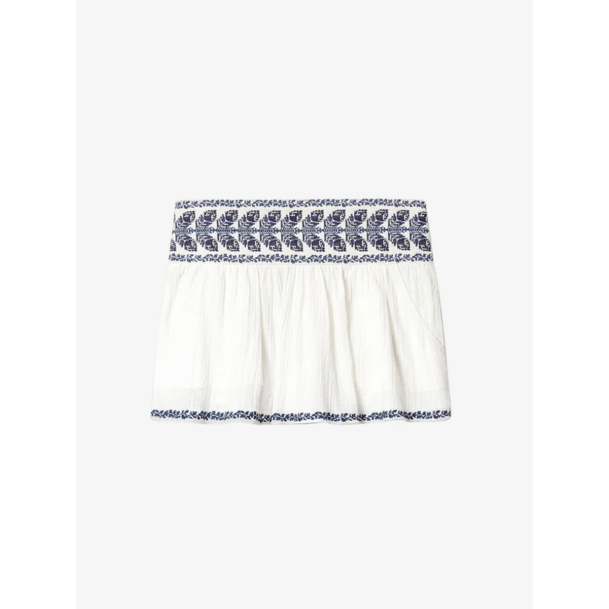 Picadilia Skirt - Ecru and Blue