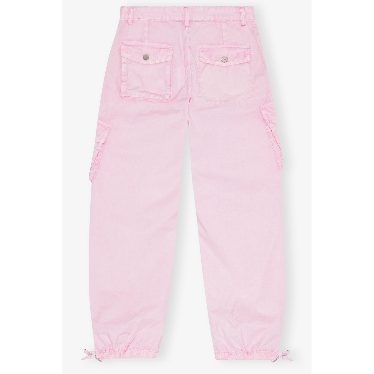 Pink Washed Cotton Twill Pants