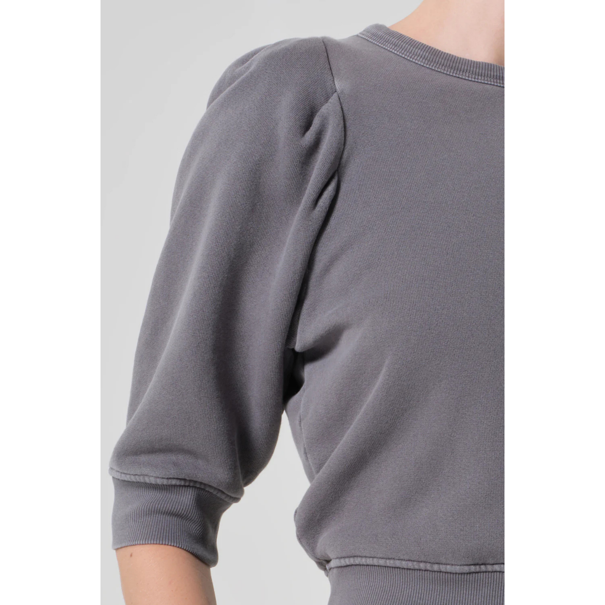 Pleated Short Sleeve Crew