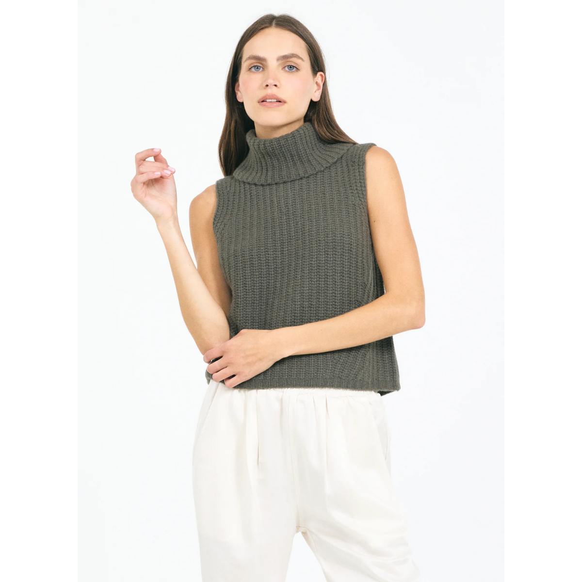 Polly Cashmere Vest - Fir