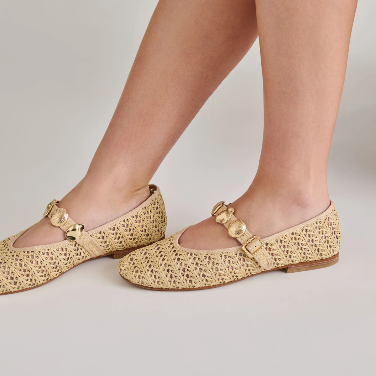 Relan Flat - Natural Cross Hatch Raffia