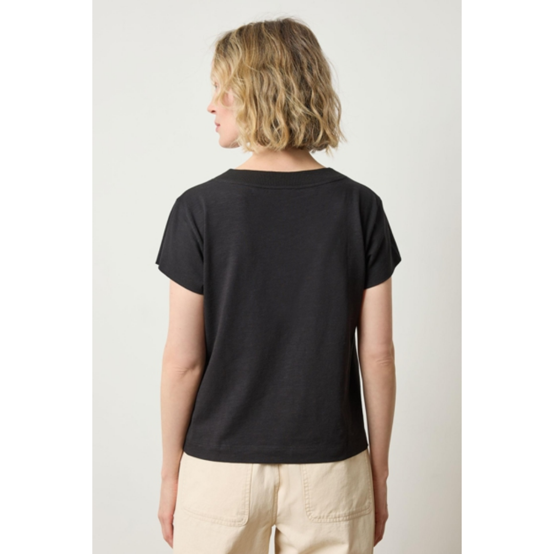 Relaxed Short Sleeve V-Neck Tee