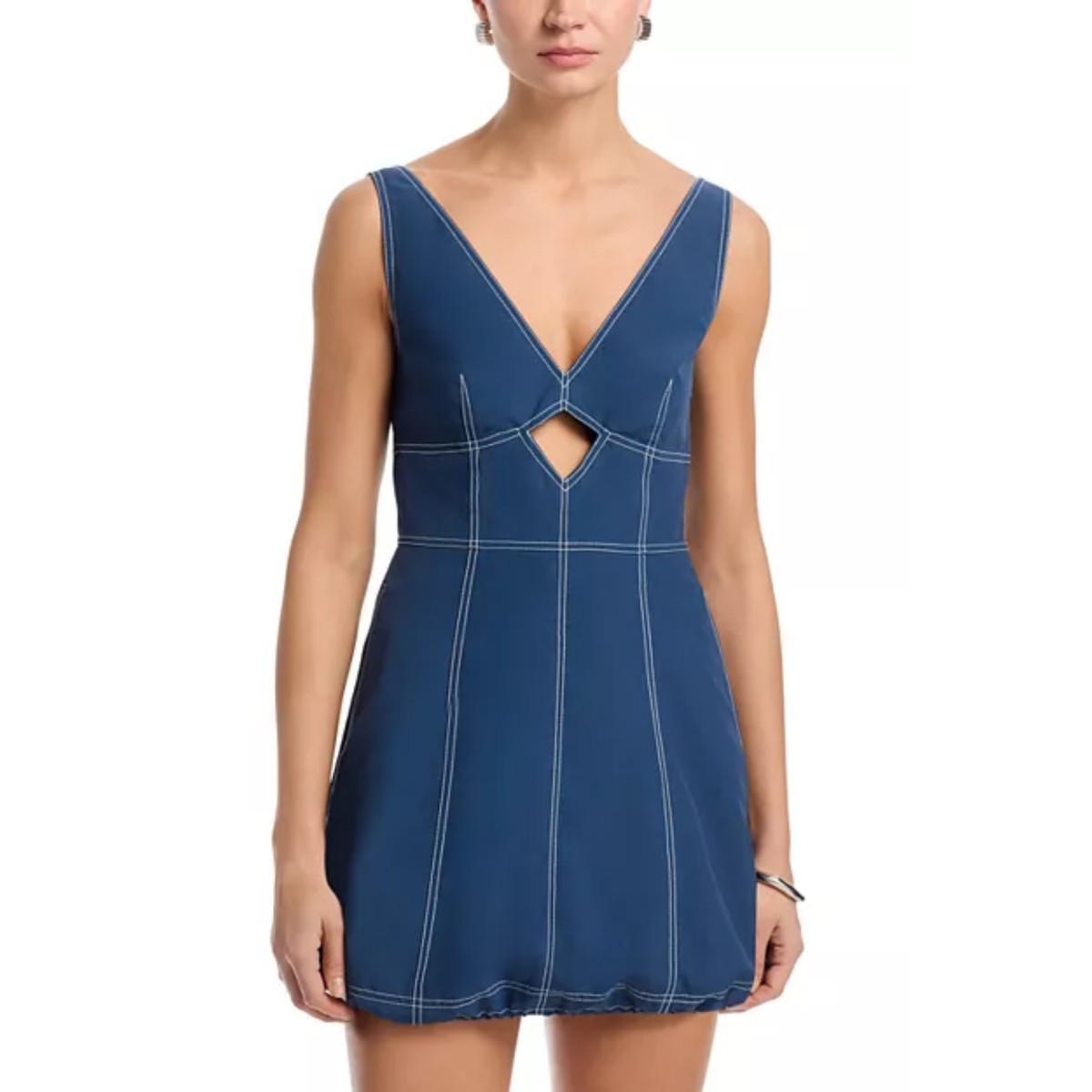 Renee Cotton Mini Dress - Dark Indigo