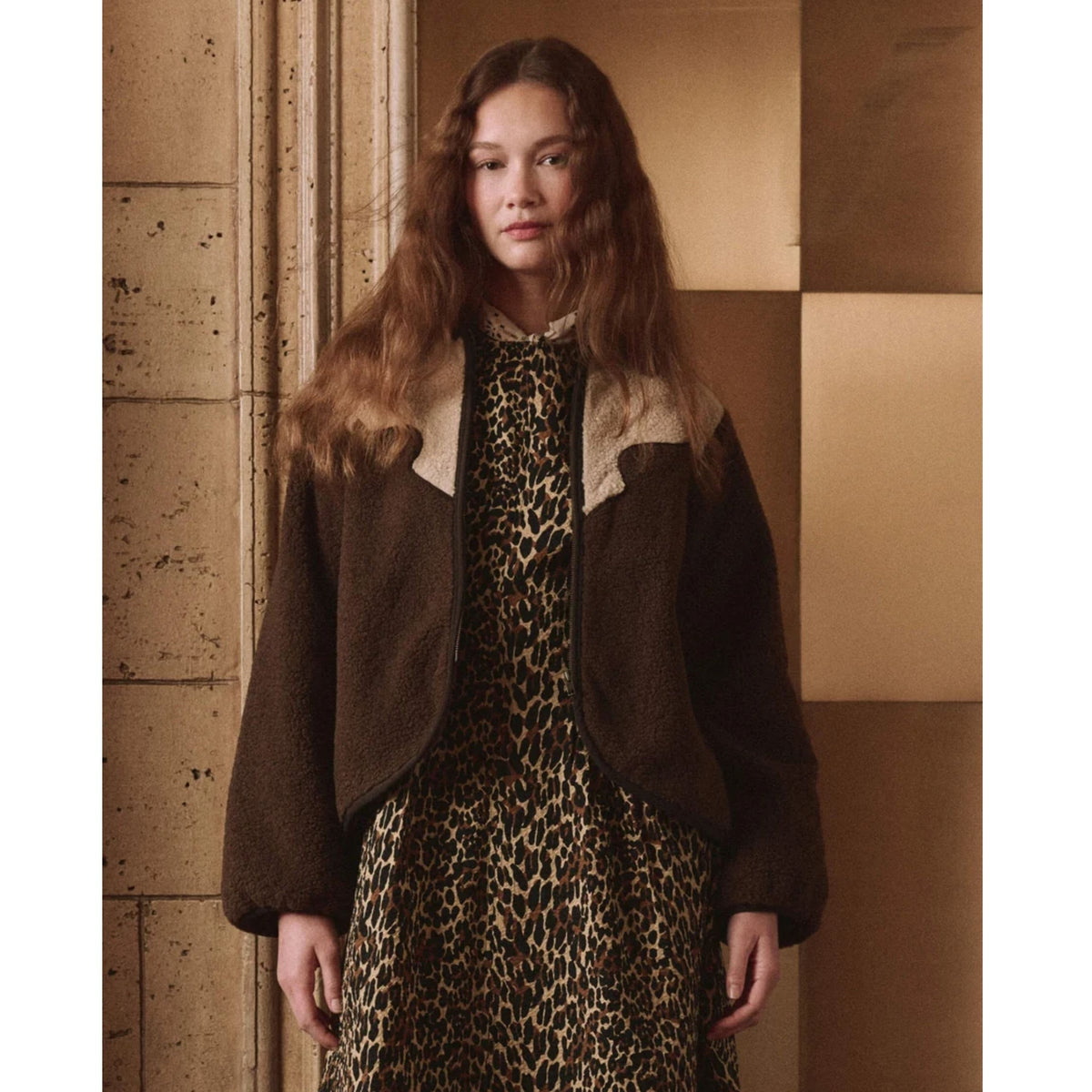 Reversible Yoke Pasture Jacket - Brown With Cream