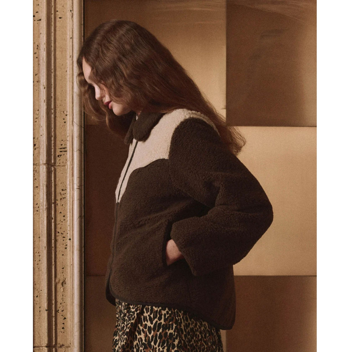 Reversible Yoke Pasture Jacket - Brown With Cream