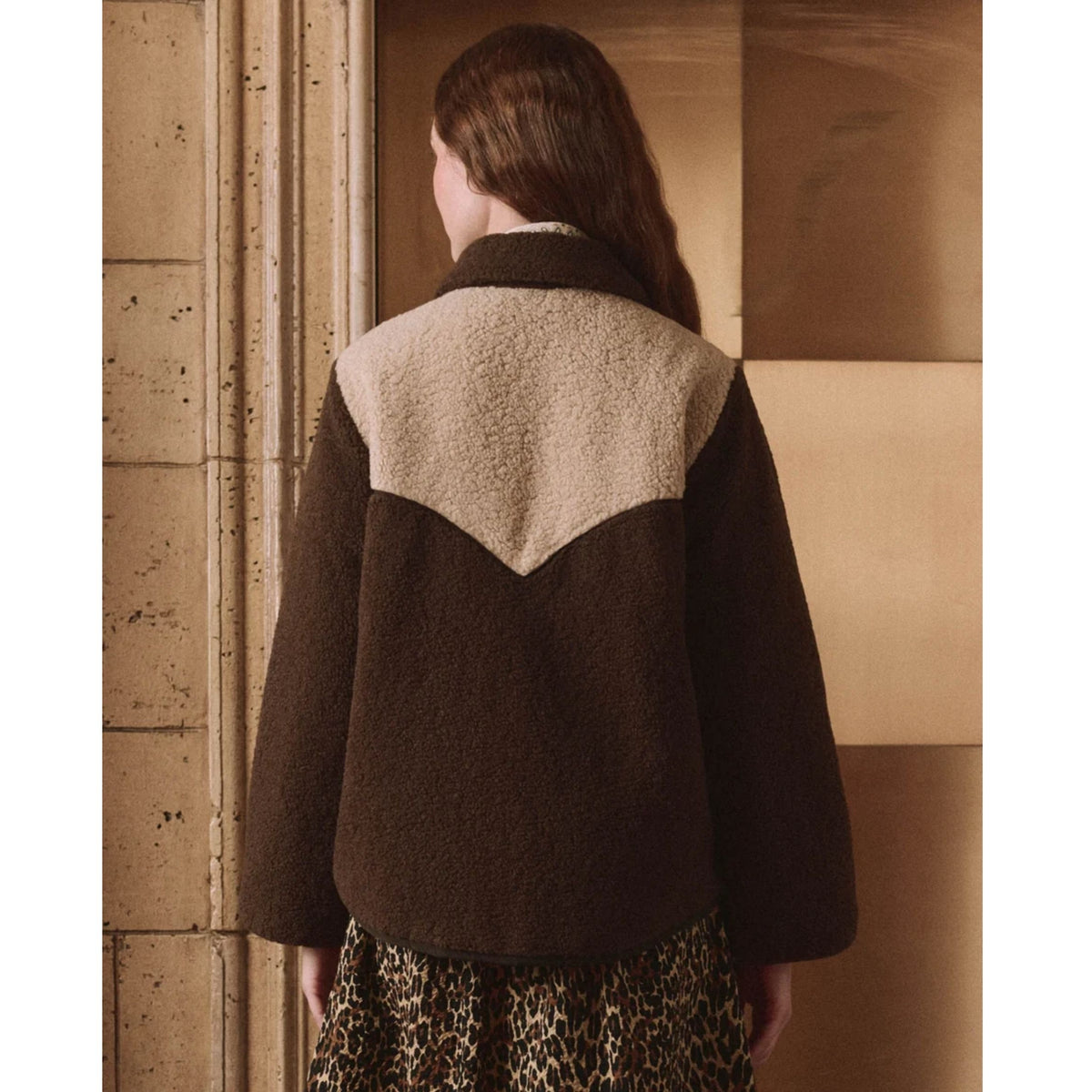Reversible Yoke Pasture Jacket - Brown With Cream