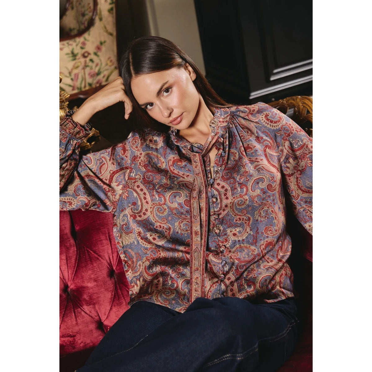 Riley Top - Lucent Lights Print