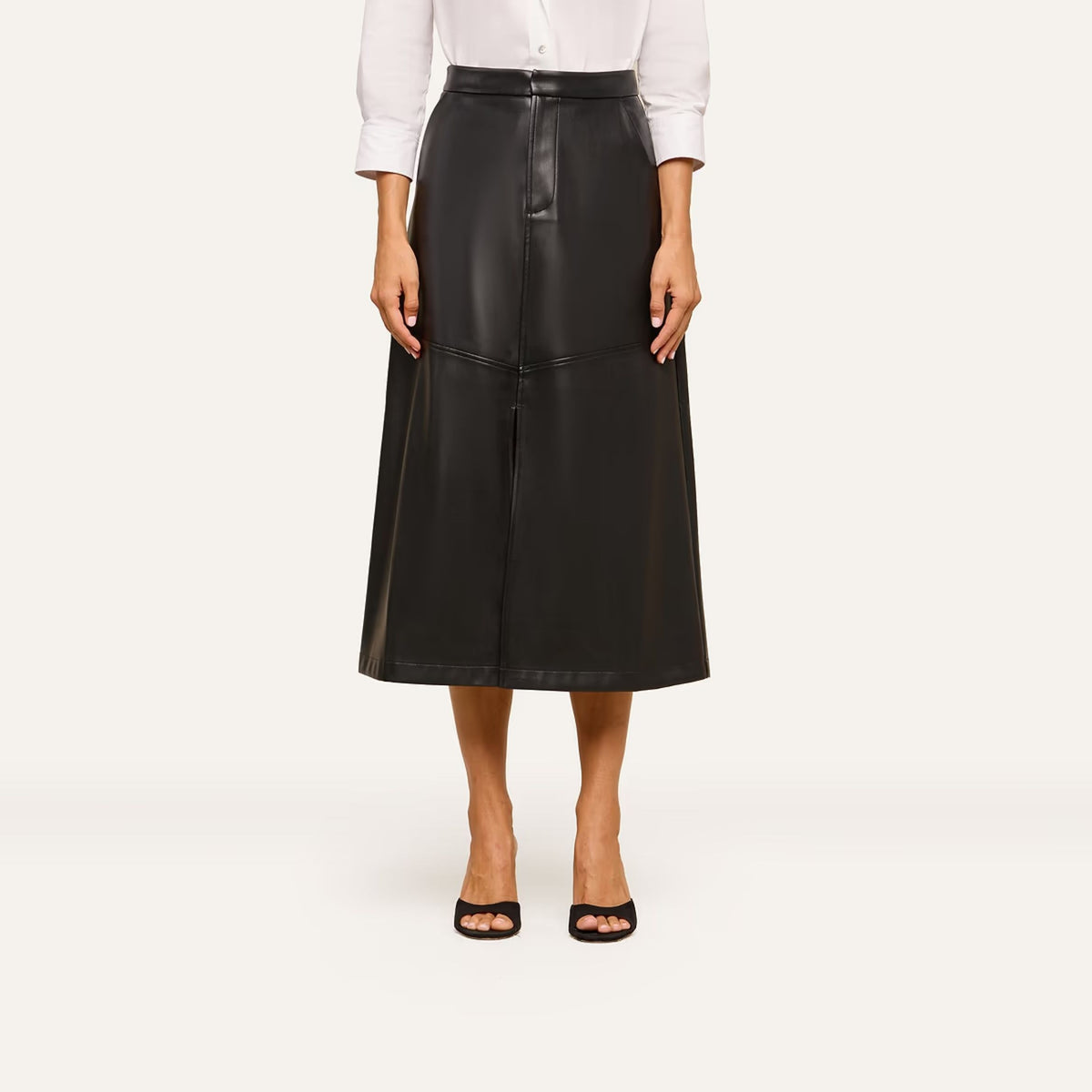 Robyn Vegan Leather Skirt - Black