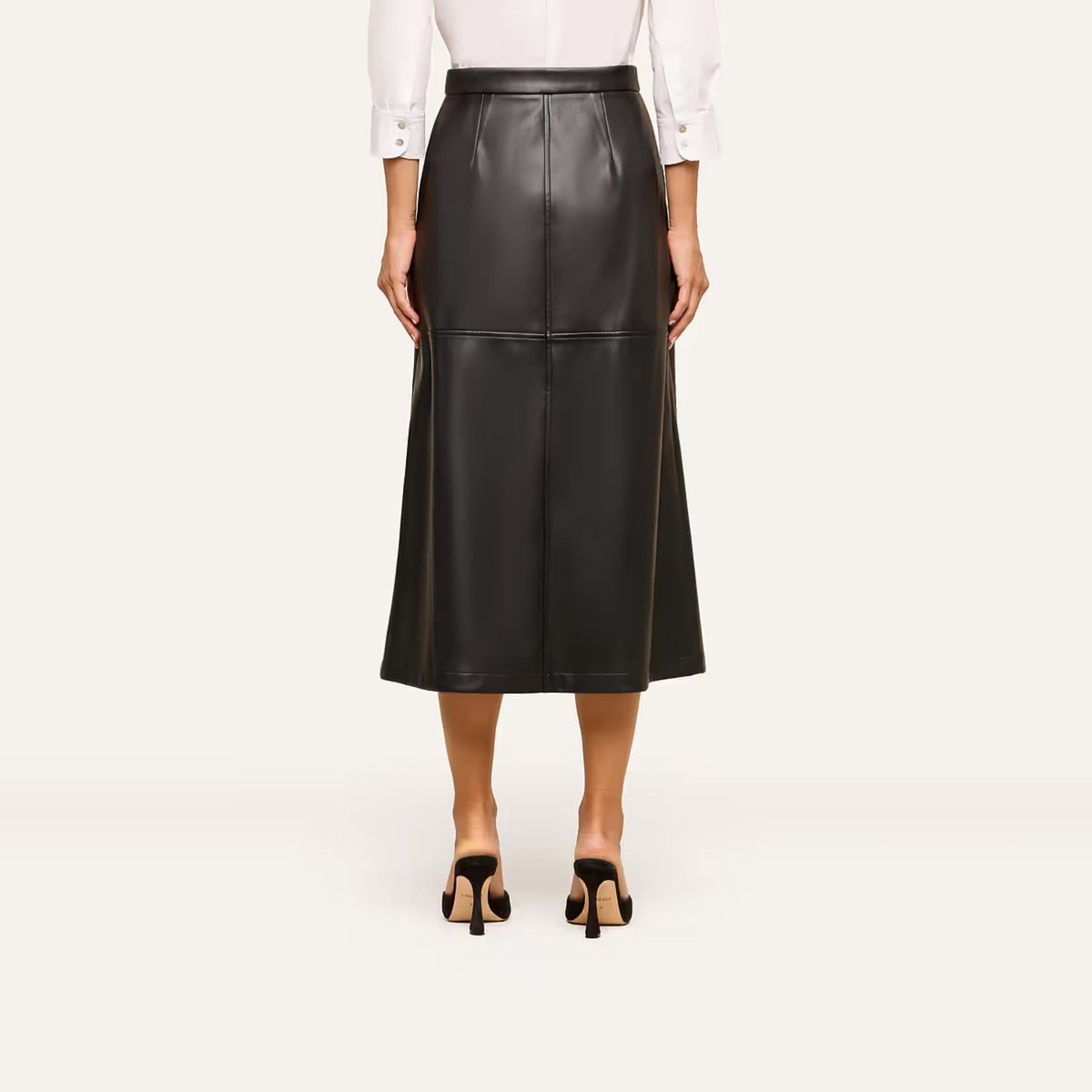 Robyn Vegan Leather Skirt - Black