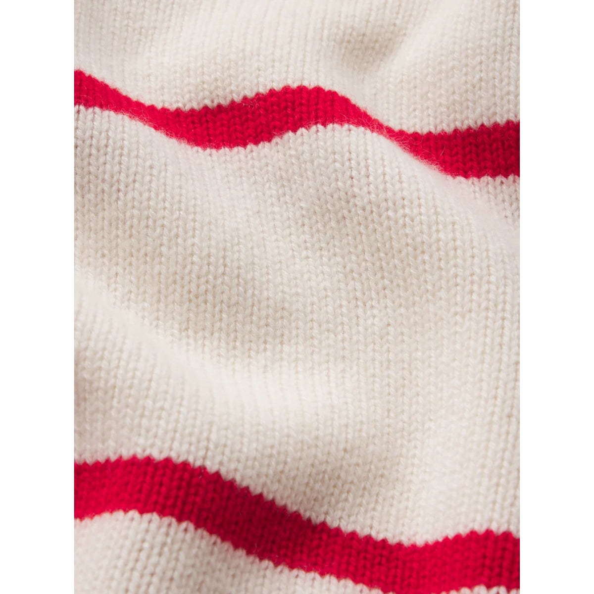 Roll Hem Sweater - Cream Stripe