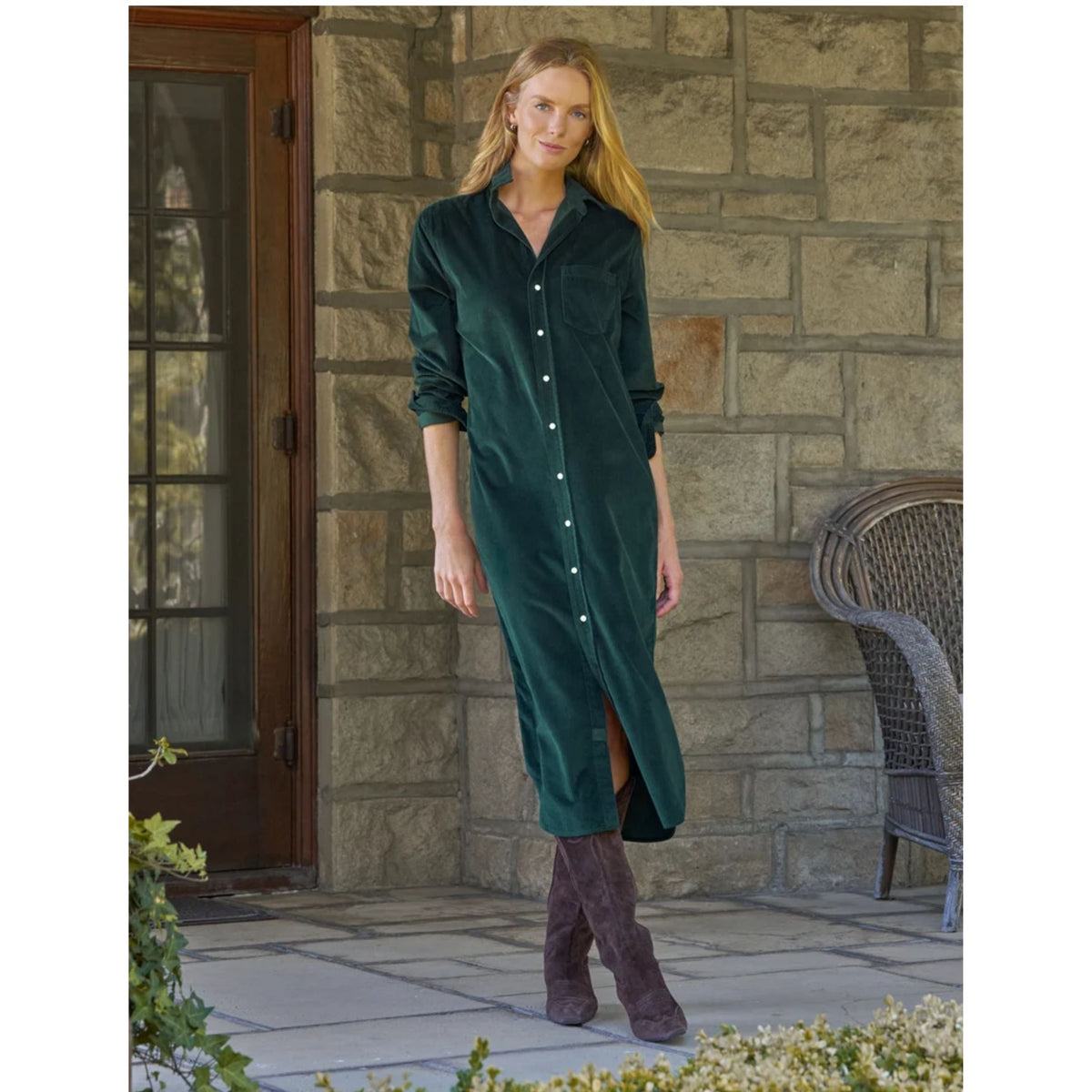 Rory Maxi Shirtdress - Peacock