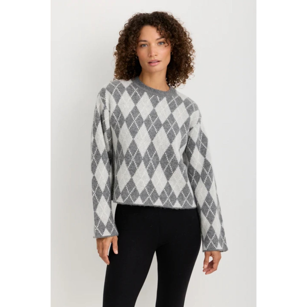 Rory Pullover - Heather Grey Argyle
