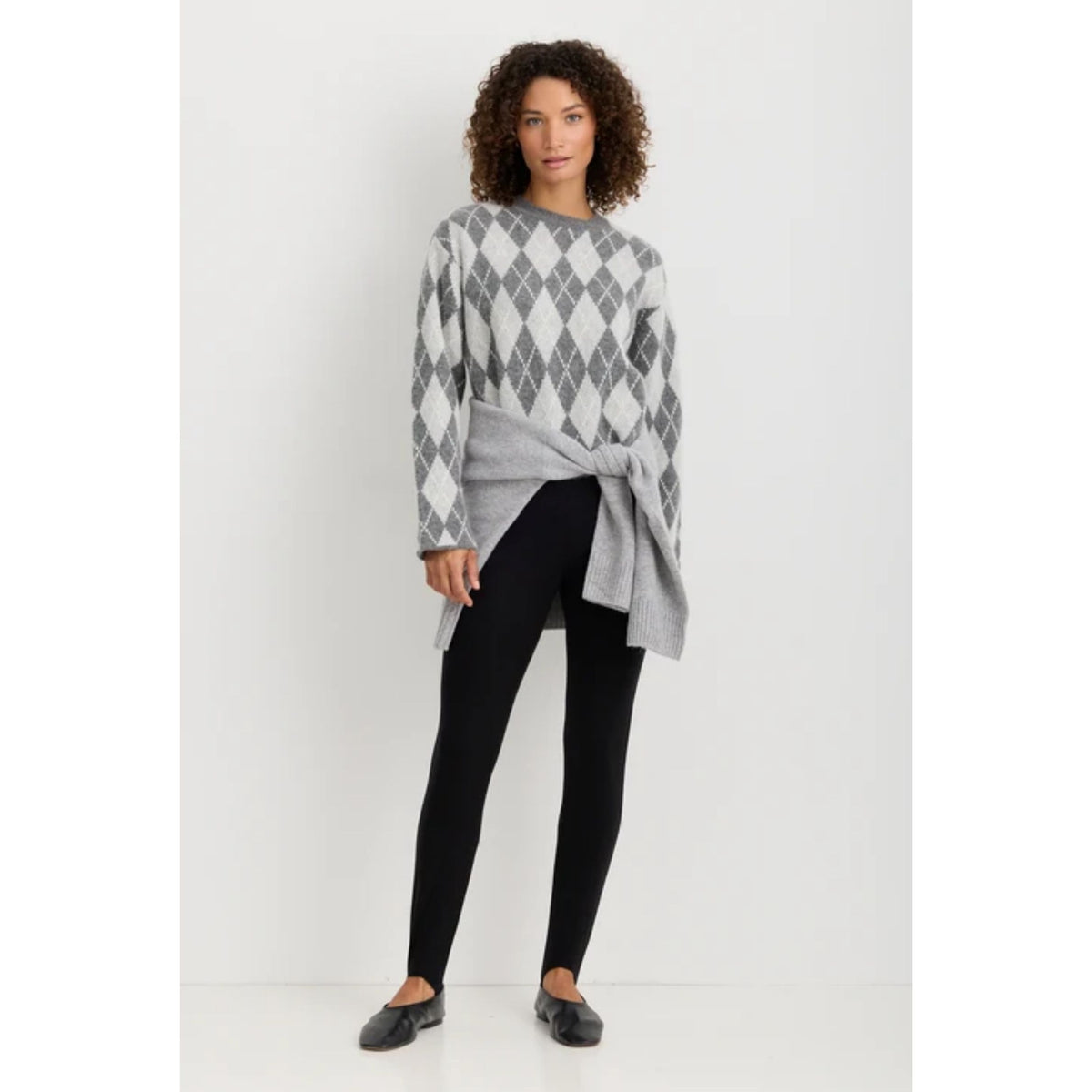 Rory Pullover - Heather Grey Argyle