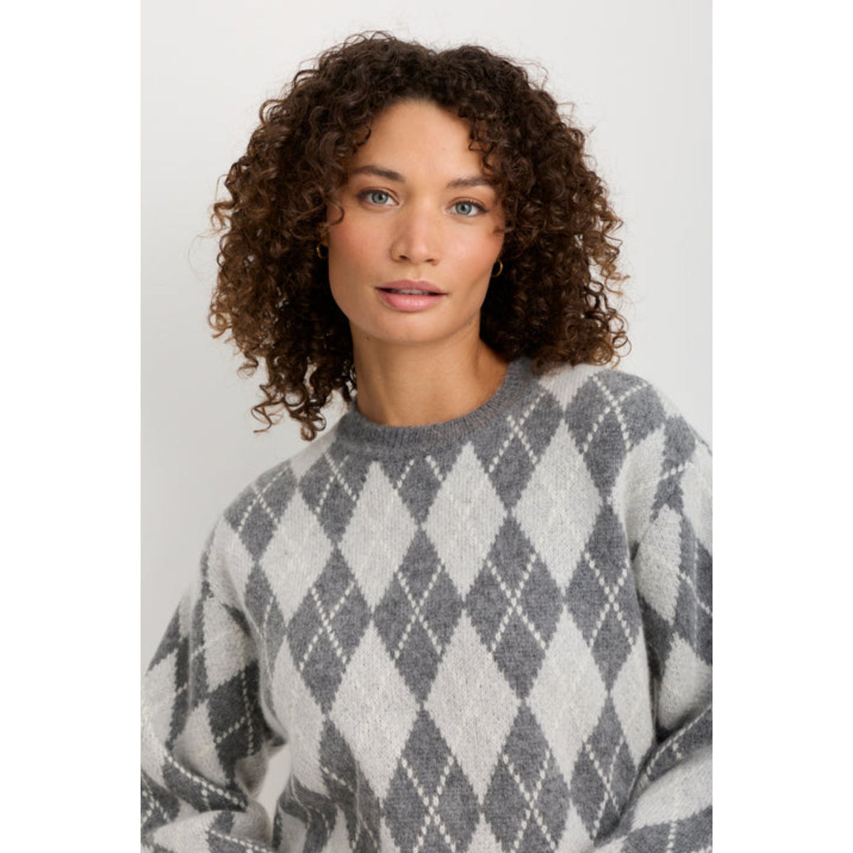 Rory Pullover - Heather Grey Argyle