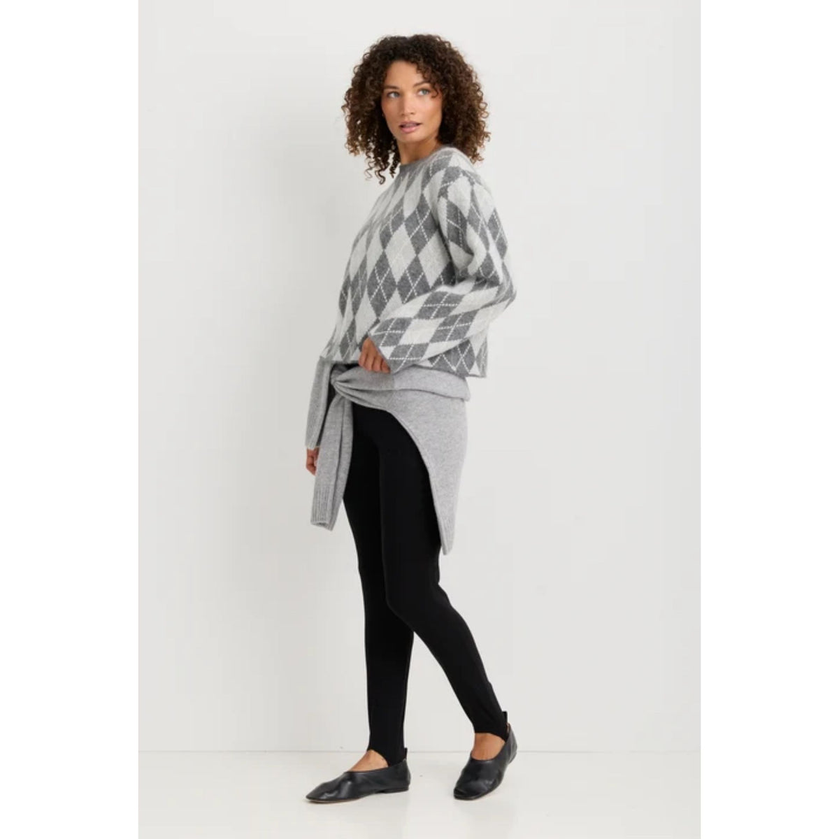 Rory Pullover - Heather Grey Argyle