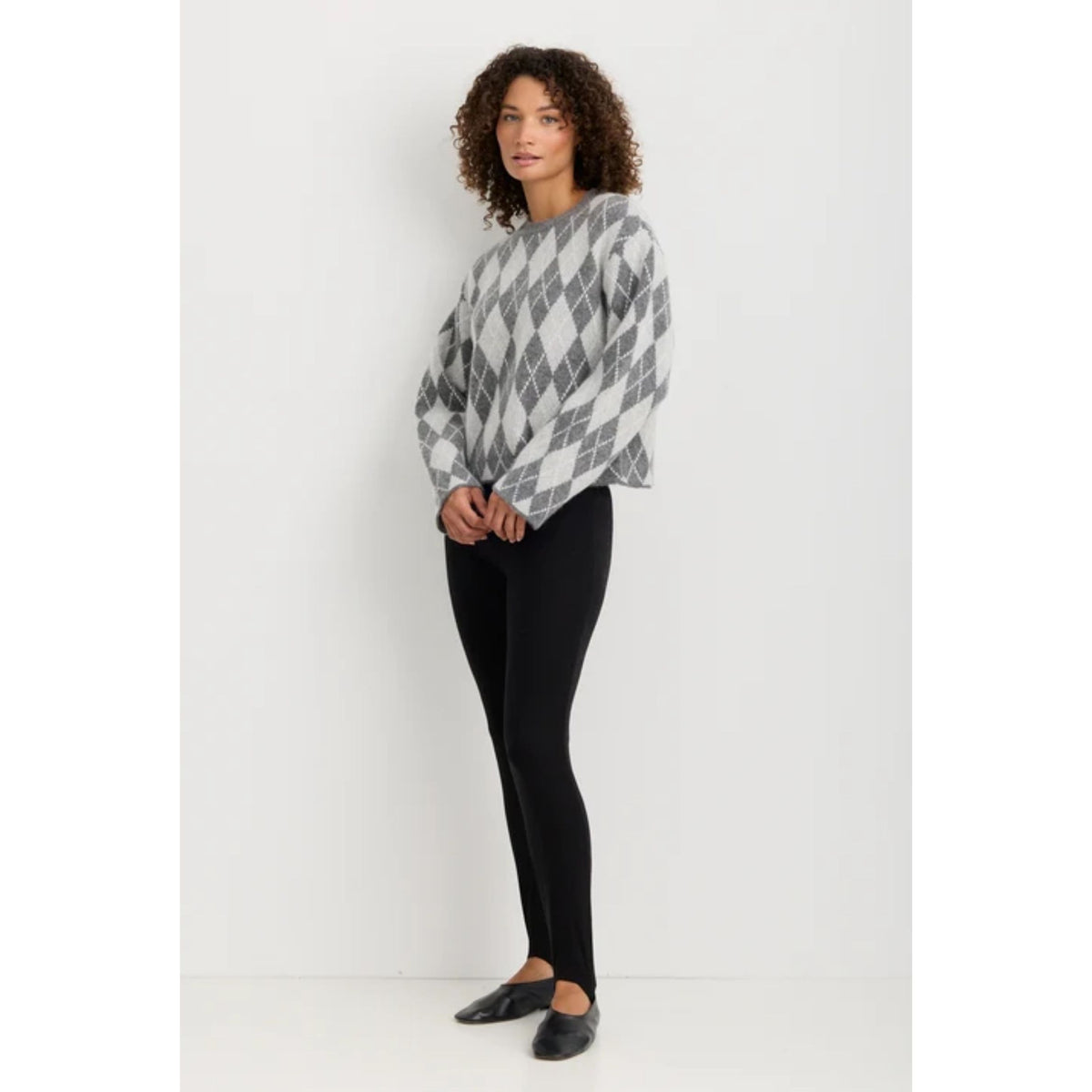 Rory Pullover - Heather Grey Argyle