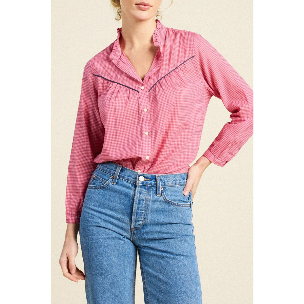 Ruth Shirt - Rosehip Gingham