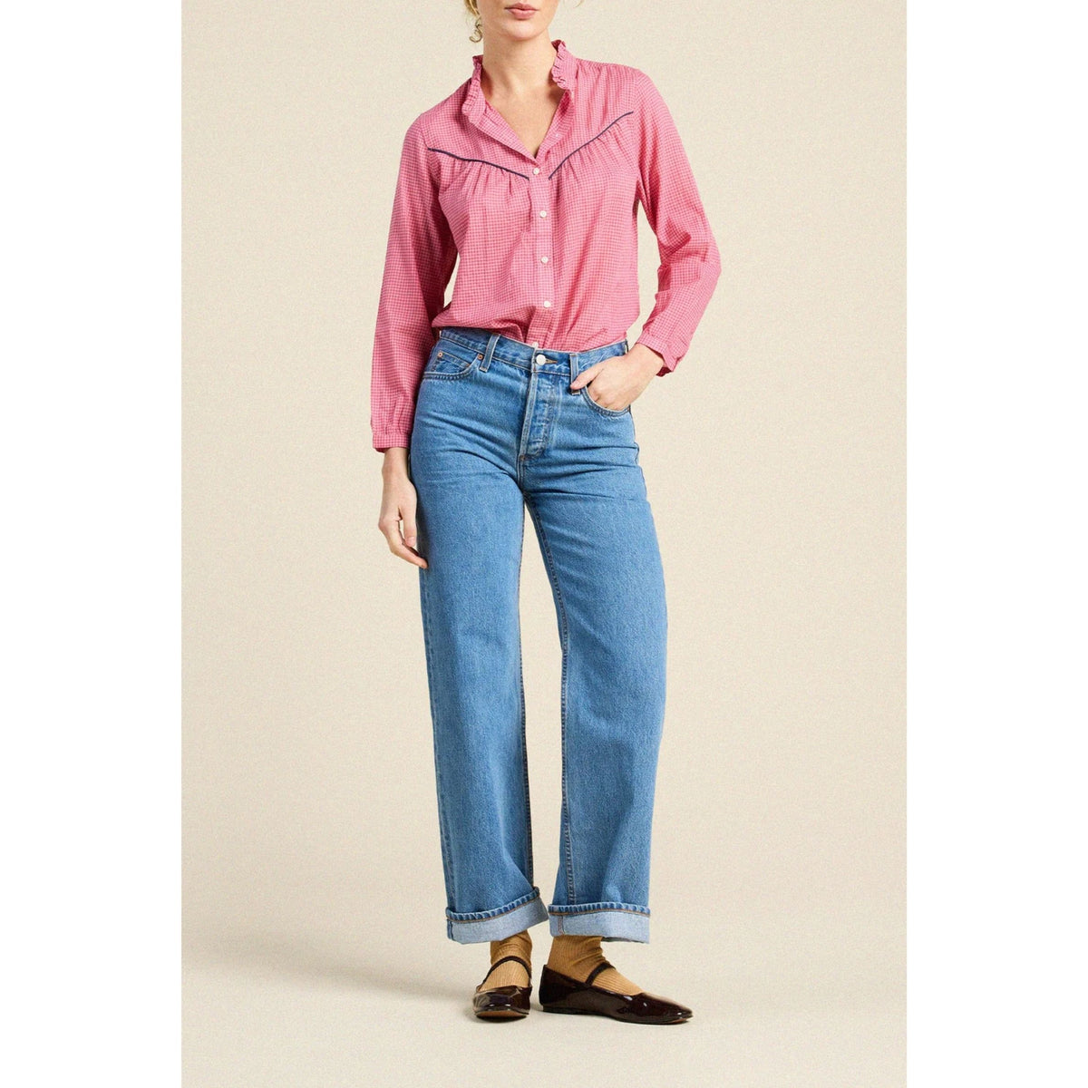 Ruth Shirt - Rosehip Gingham