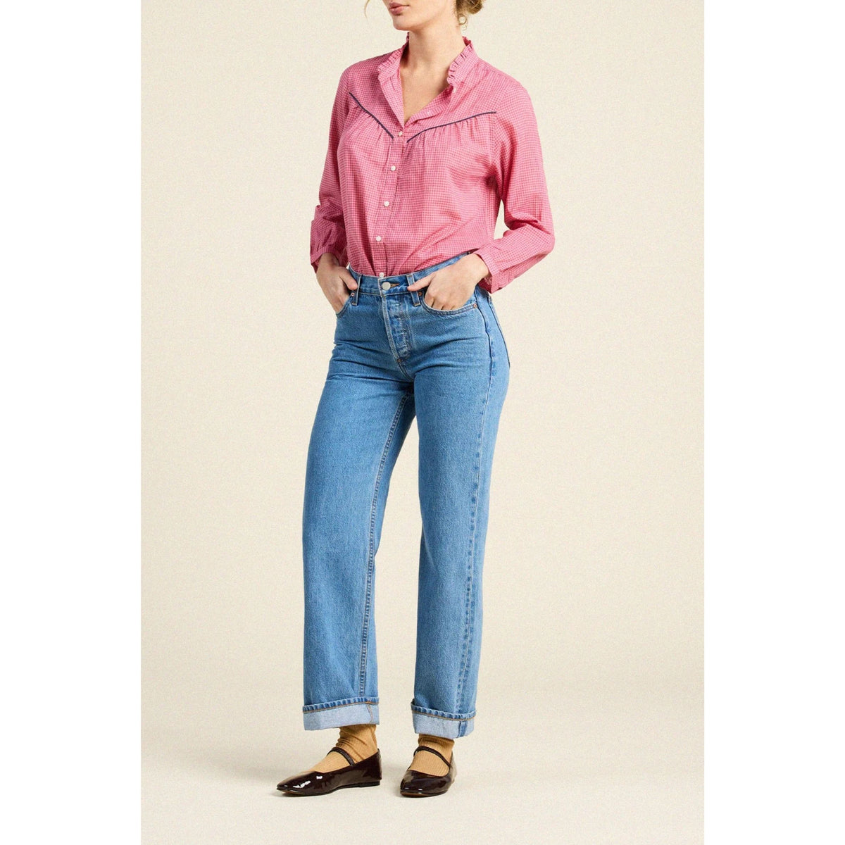 Ruth Shirt - Rosehip Gingham
