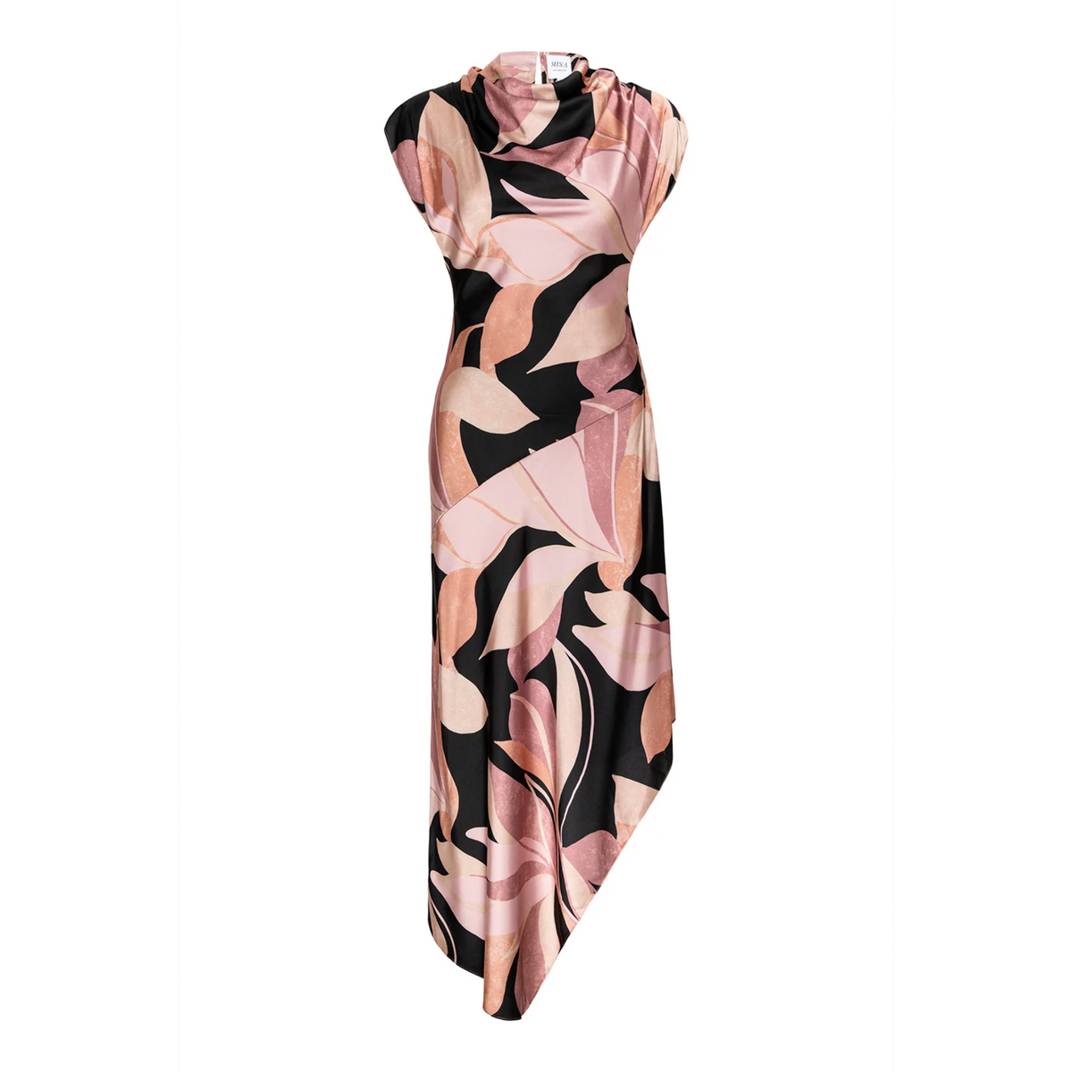 Sally Dress - Moody Abstract Flora Satin