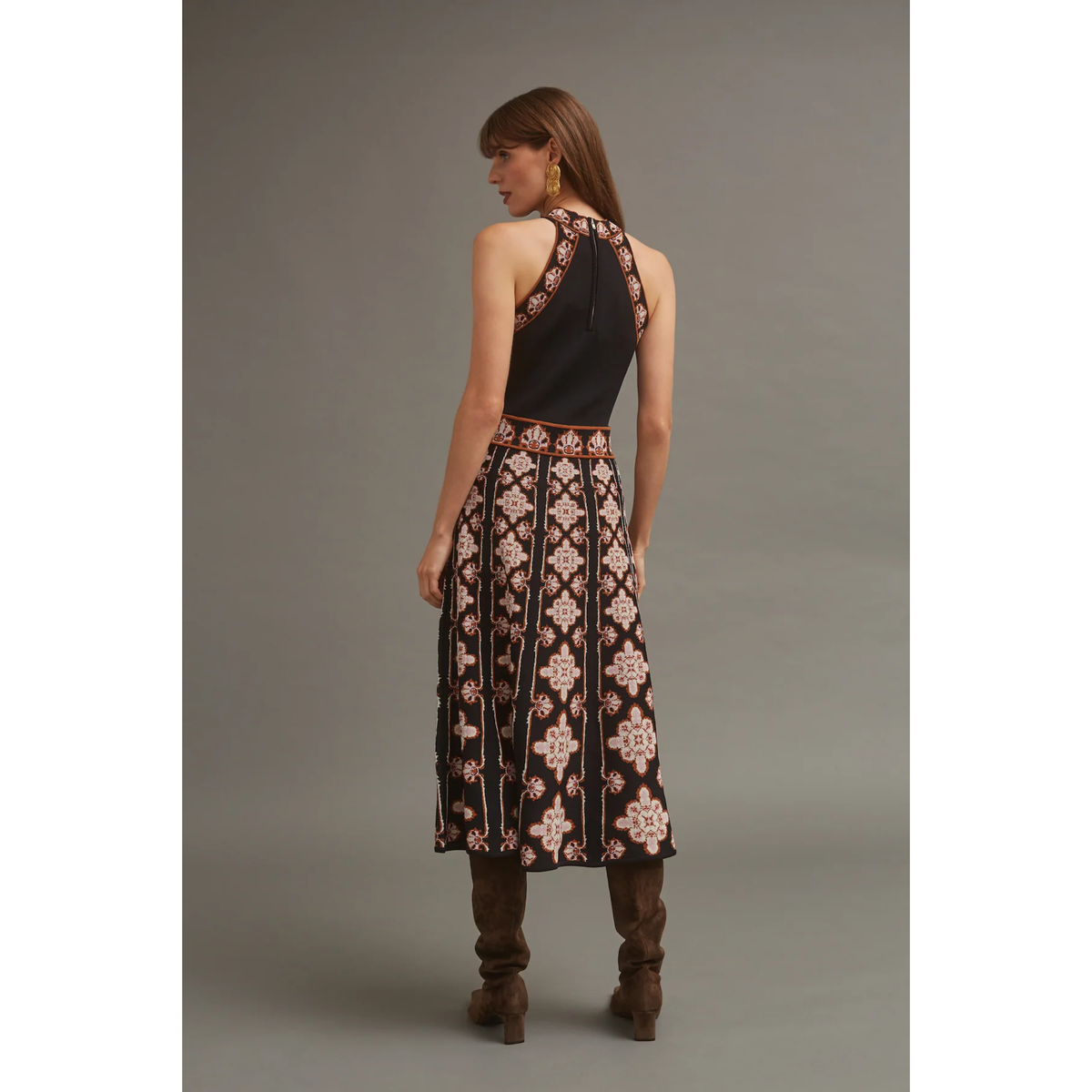 Sandrinna Dress - Vintage Scarf Black