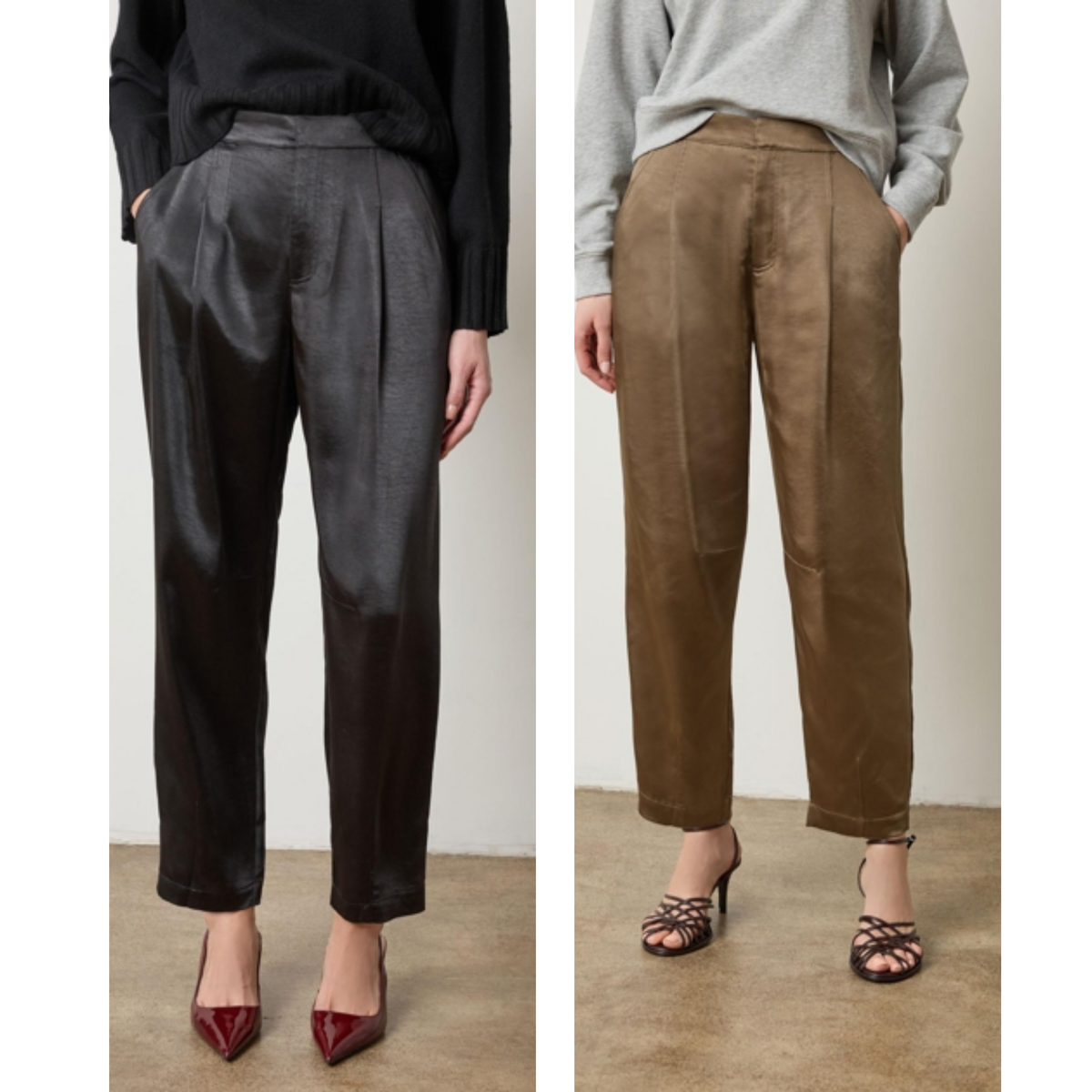 Satin Fly Front Pant