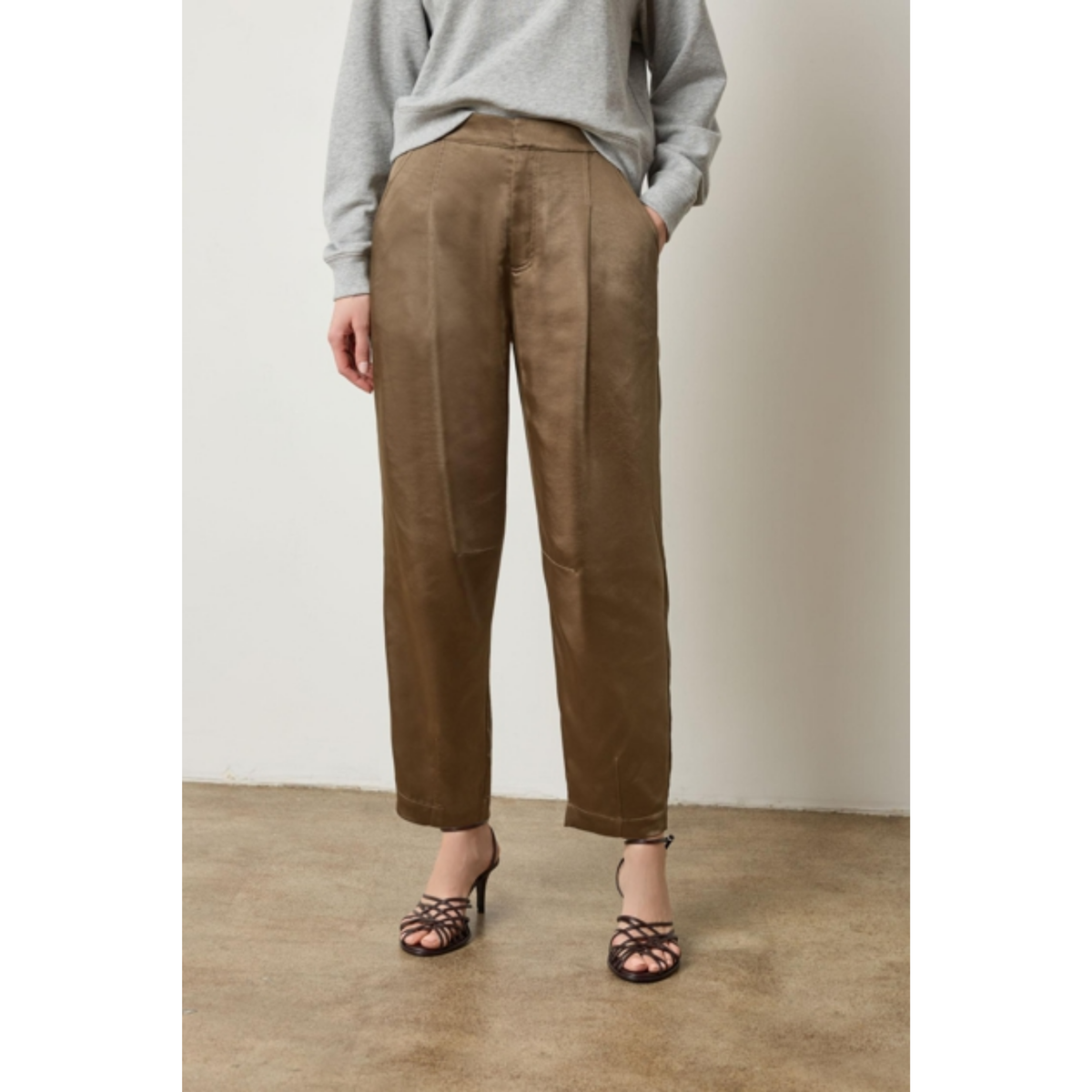 Satin Fly Front Pant