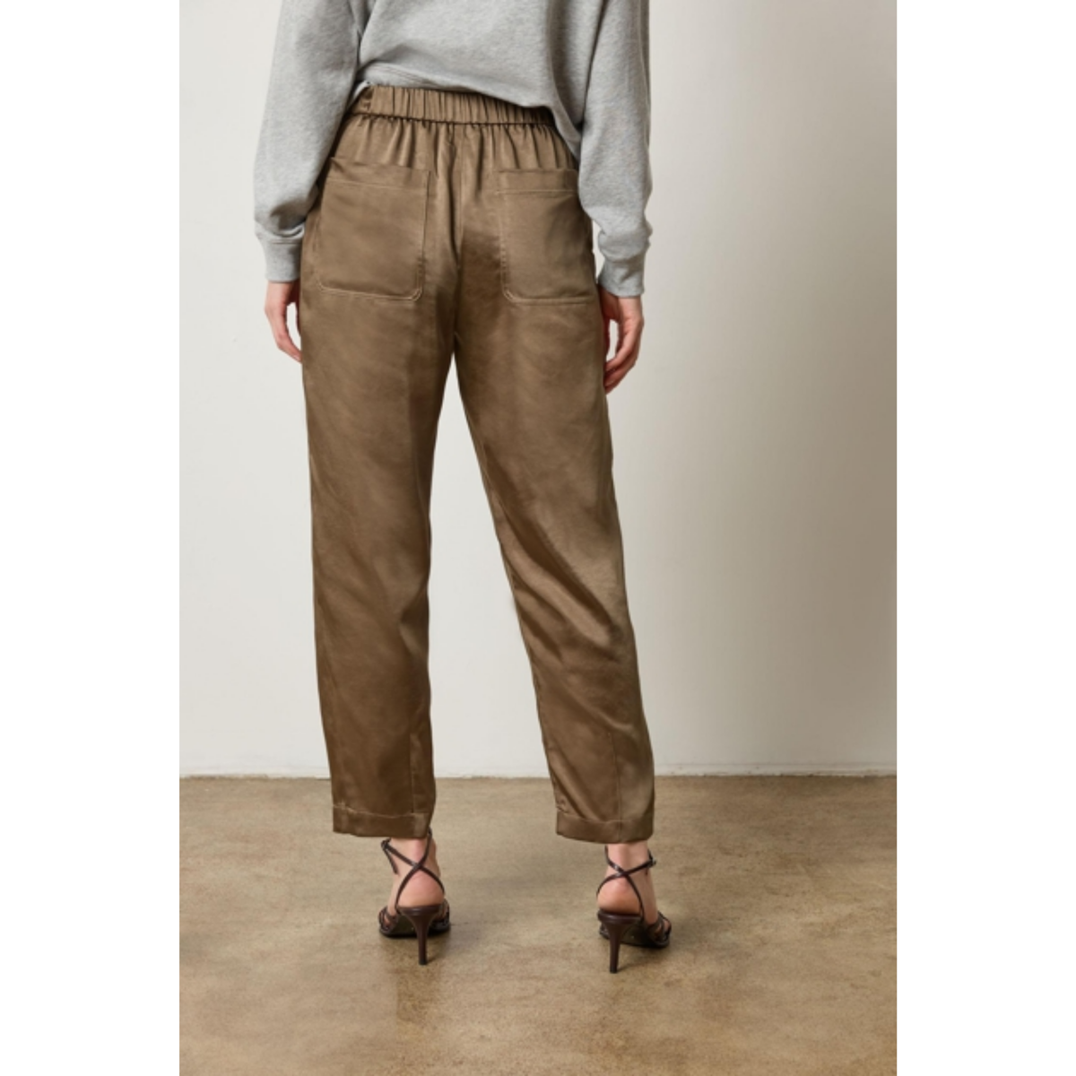 Satin Fly Front Pant