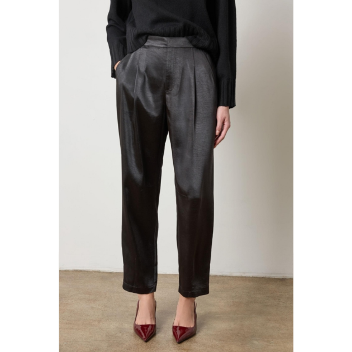 Satin Fly Front Pant