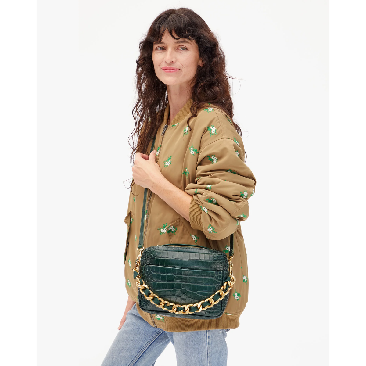 Shortie Strap - Evergreen Grosgain Chain