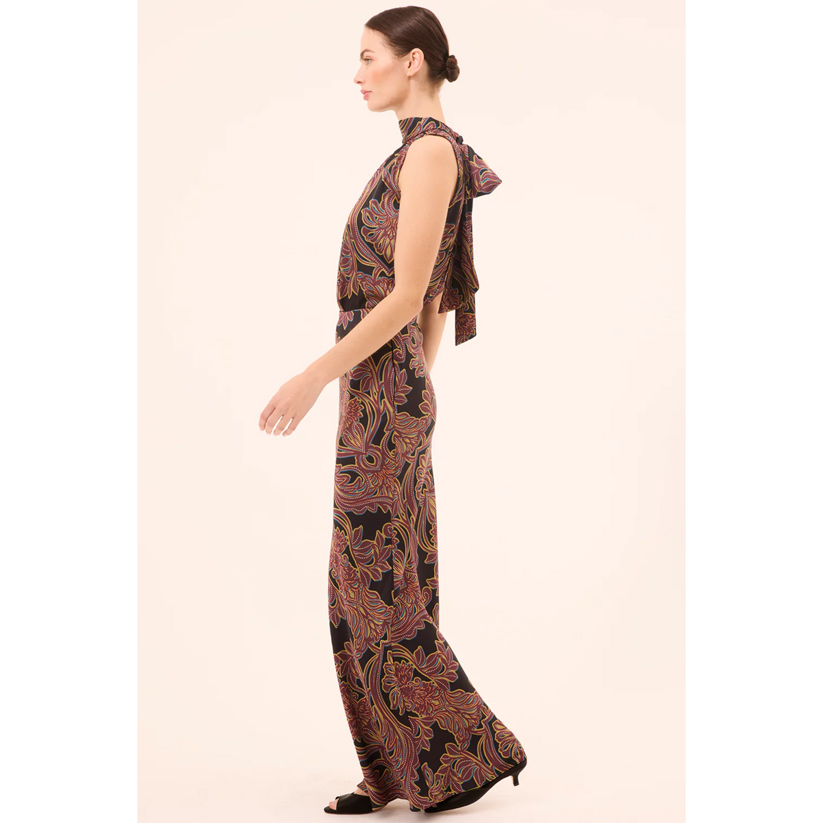 Sierra Skirt - Studded Flora Satin