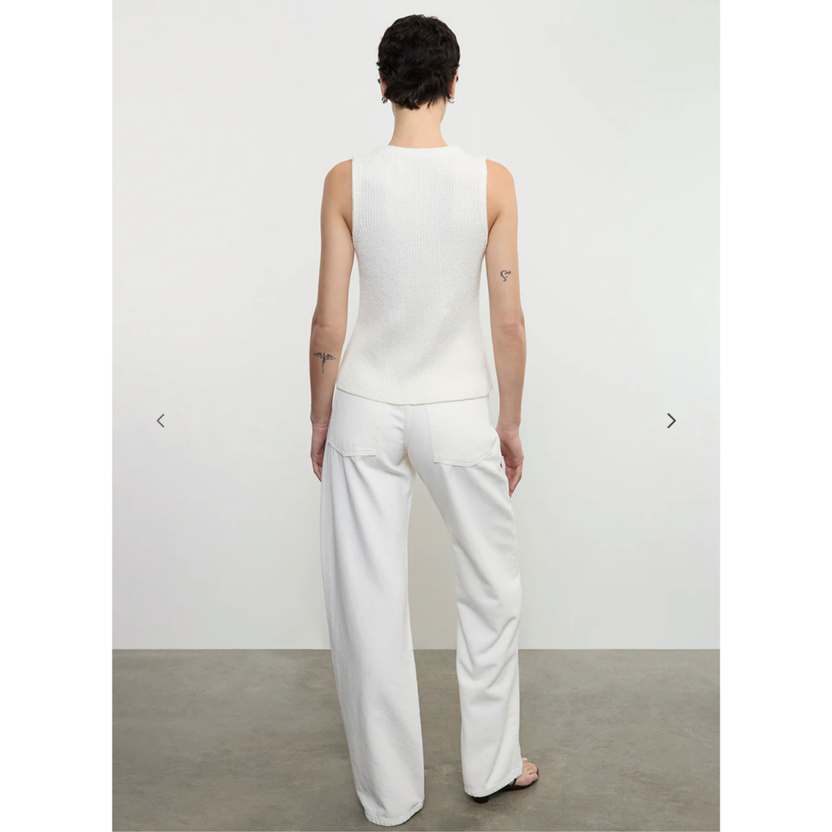 Slouchy Straight Jean - Ecru