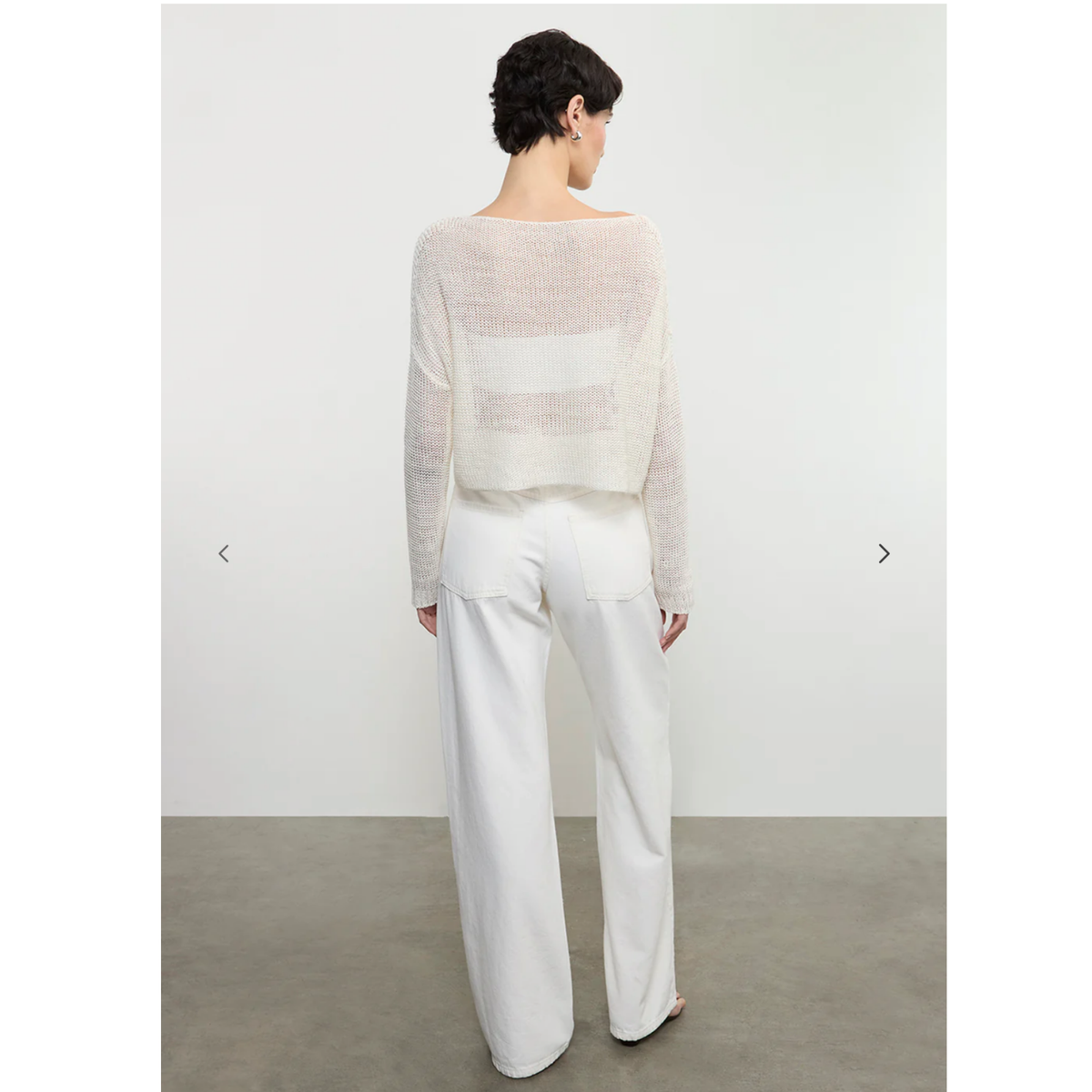 Slouchy Straight Jean - Ecru