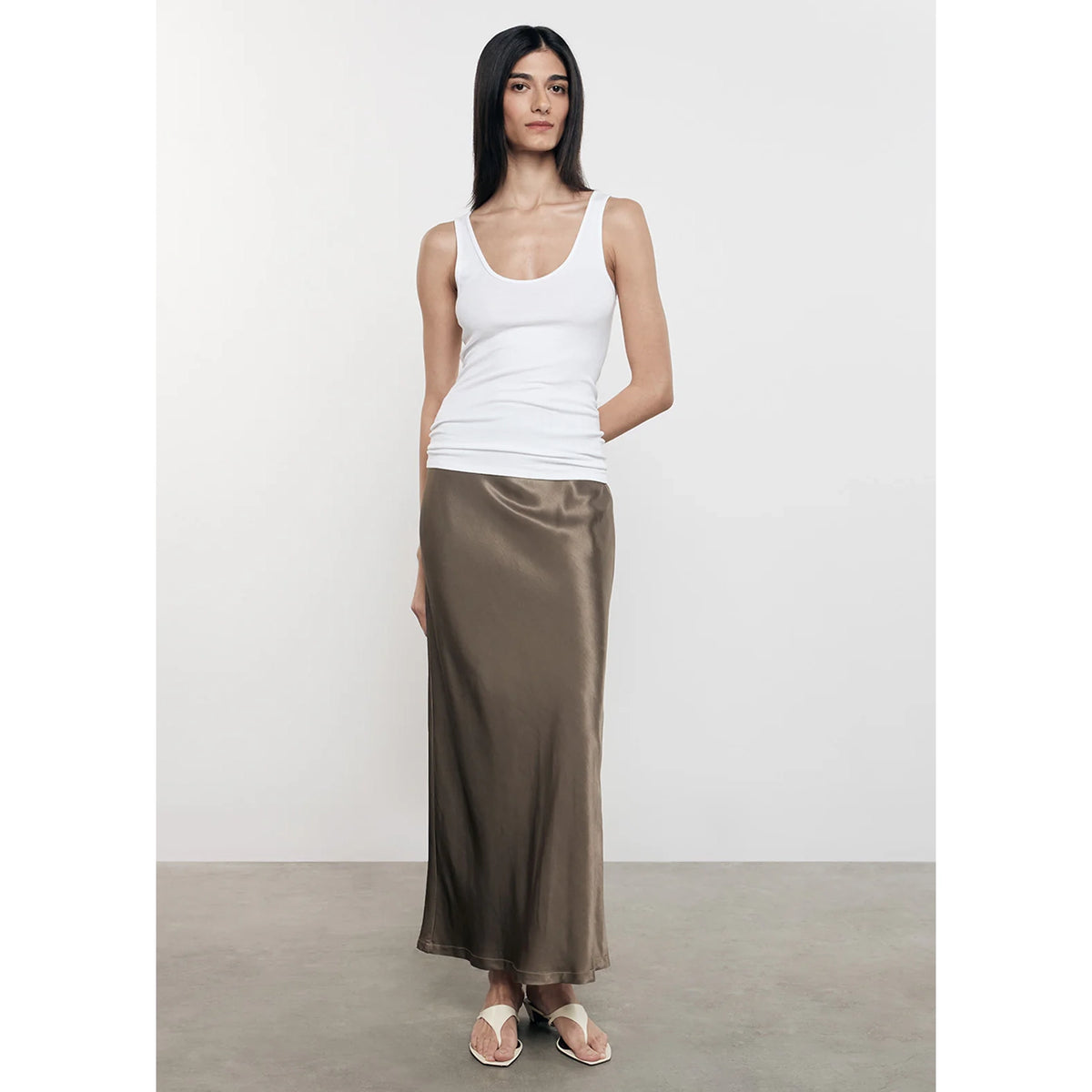 Satin Bias Cut Skirt