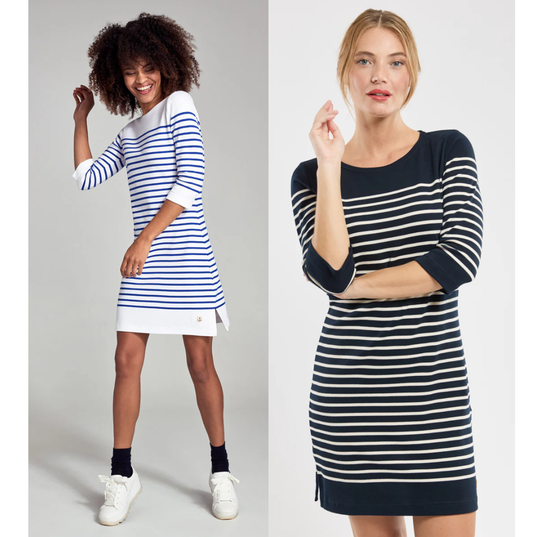 Striped Dress Thick Cotton
