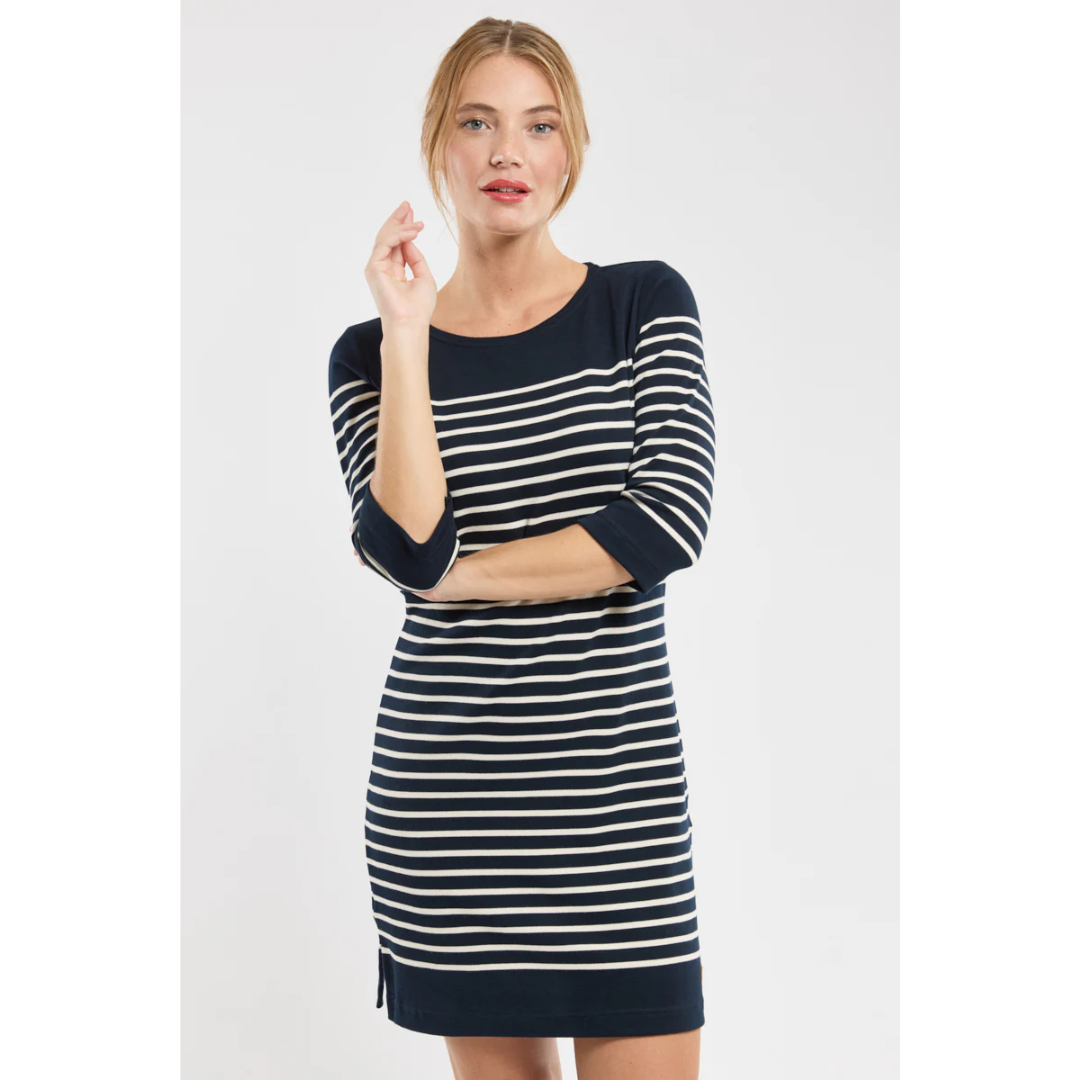 Striped Dress Thick Cotton